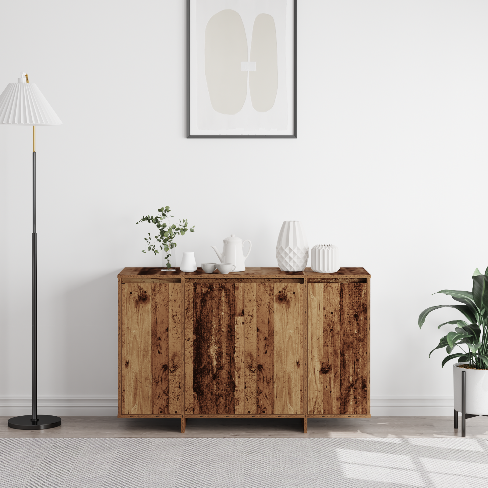 Brun kommode Gjenvunnet tre 120 x 41 x 75 cm Kommode Rektangulær