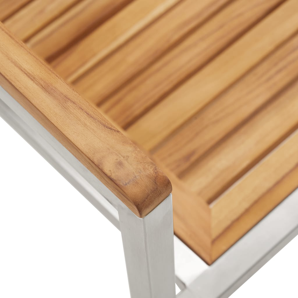 3 Delt Hage Spisestue Set Solid Tre Teak