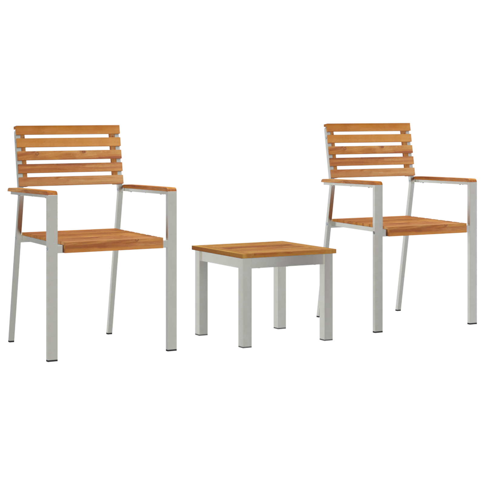 3-delt Hagemøbelsett Massivt Tre Teak