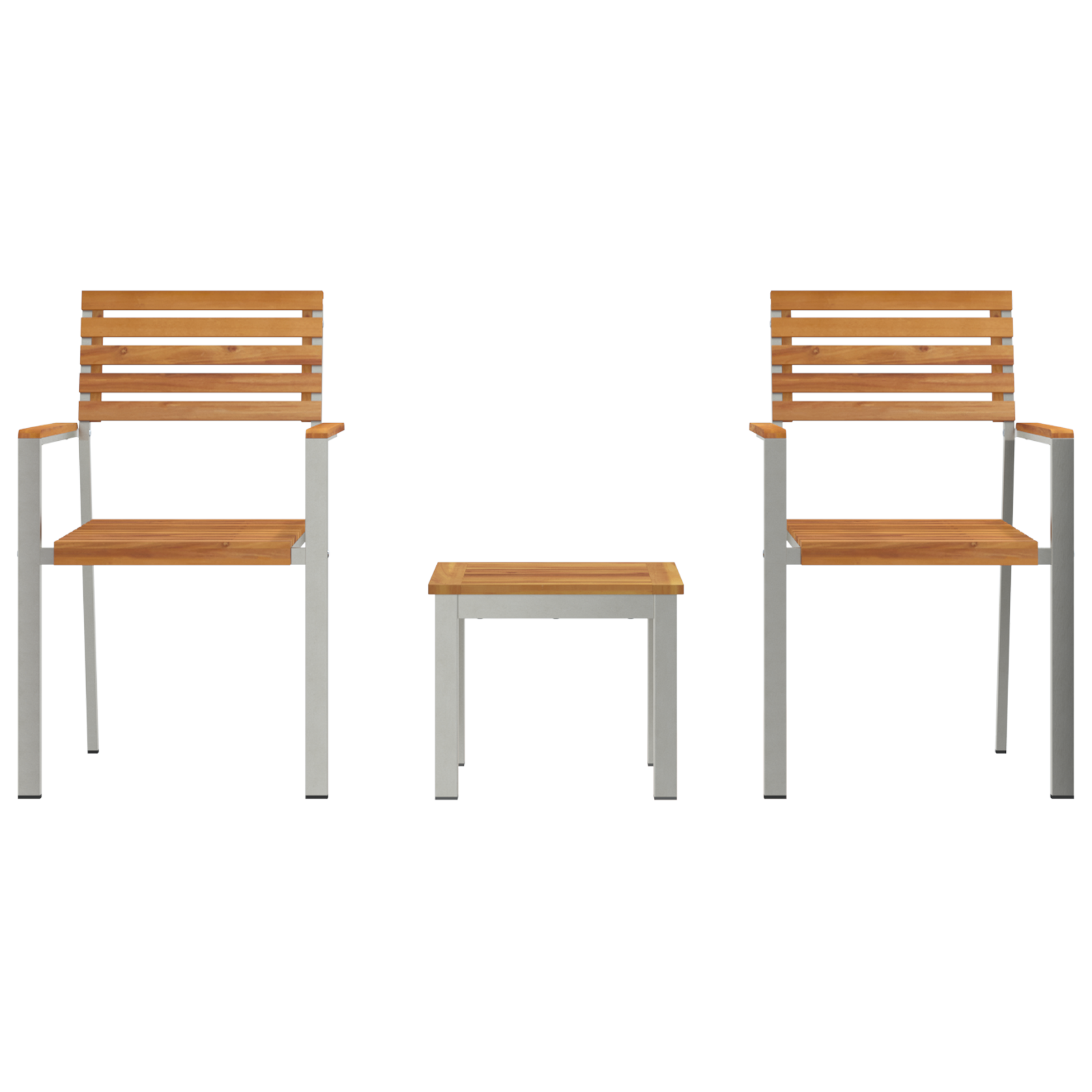 3-delt Hagemøbelsett Massivt Tre Teak