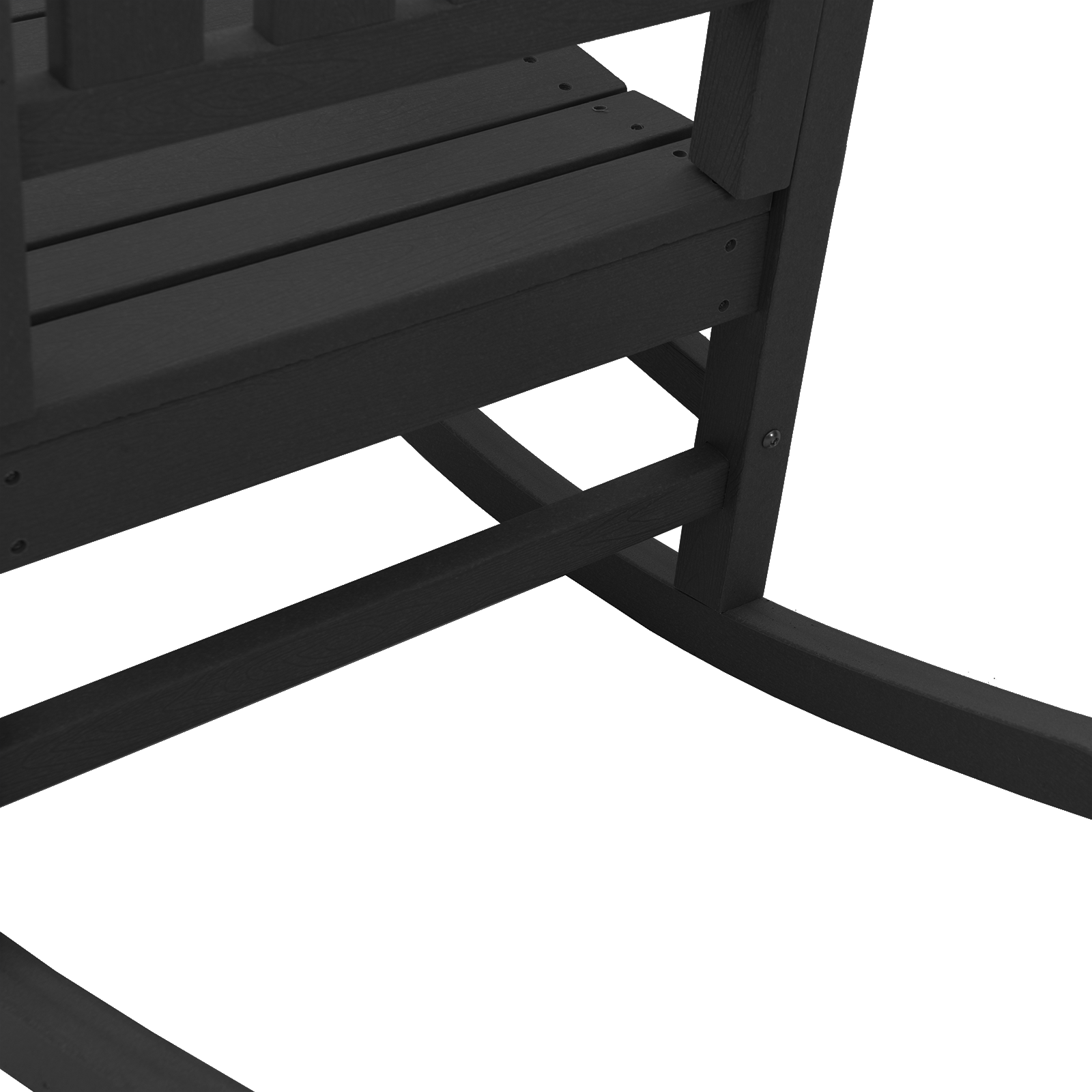 3-delt Hage Lounge Sett Svart HDPE