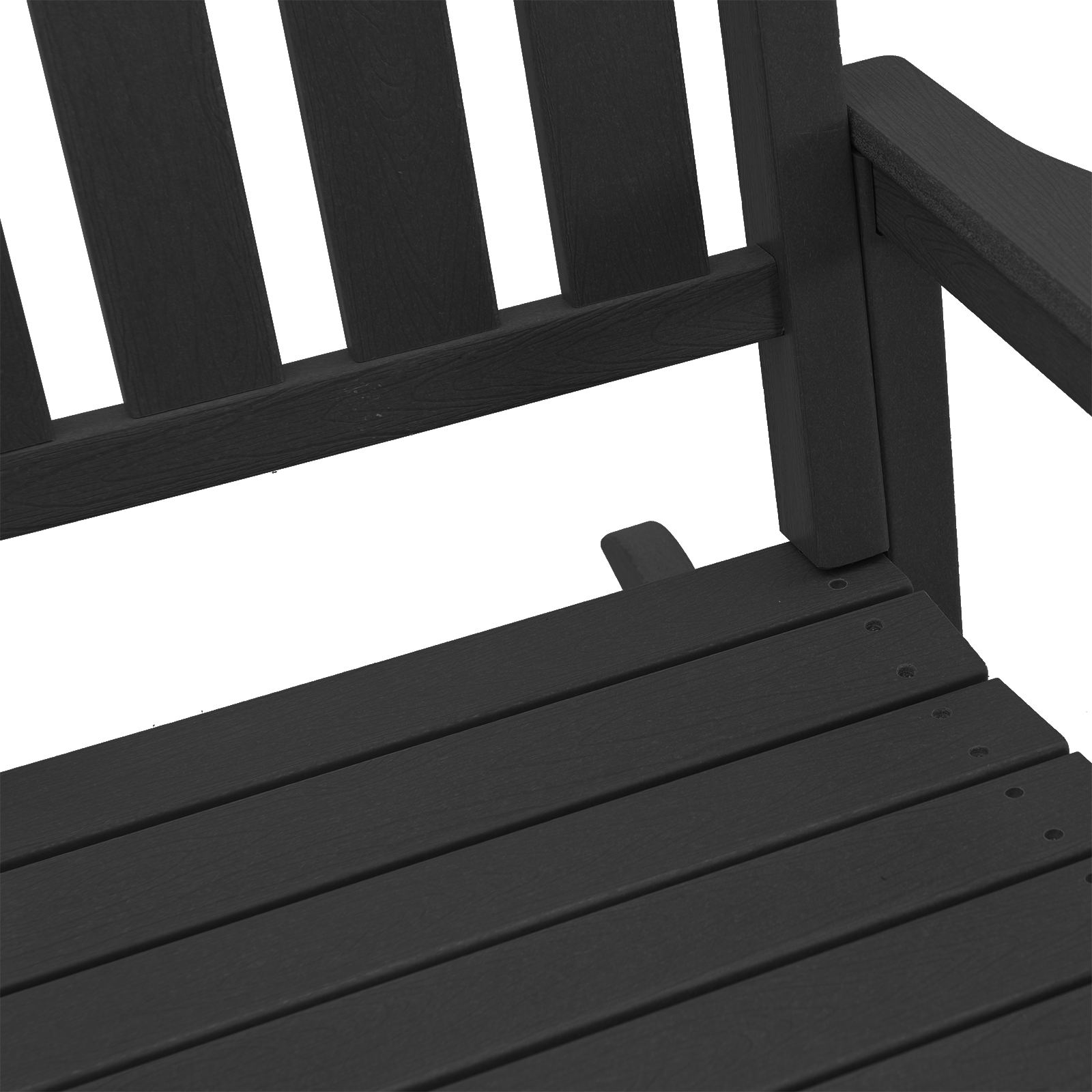 3-delt Hage Lounge Sett Svart HDPE