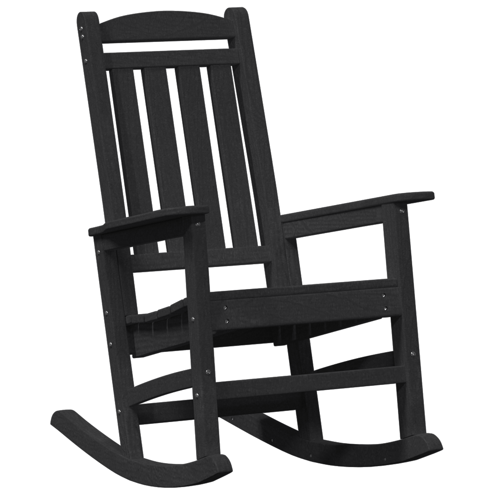 3-delt Hage Lounge Sett Svart HDPE