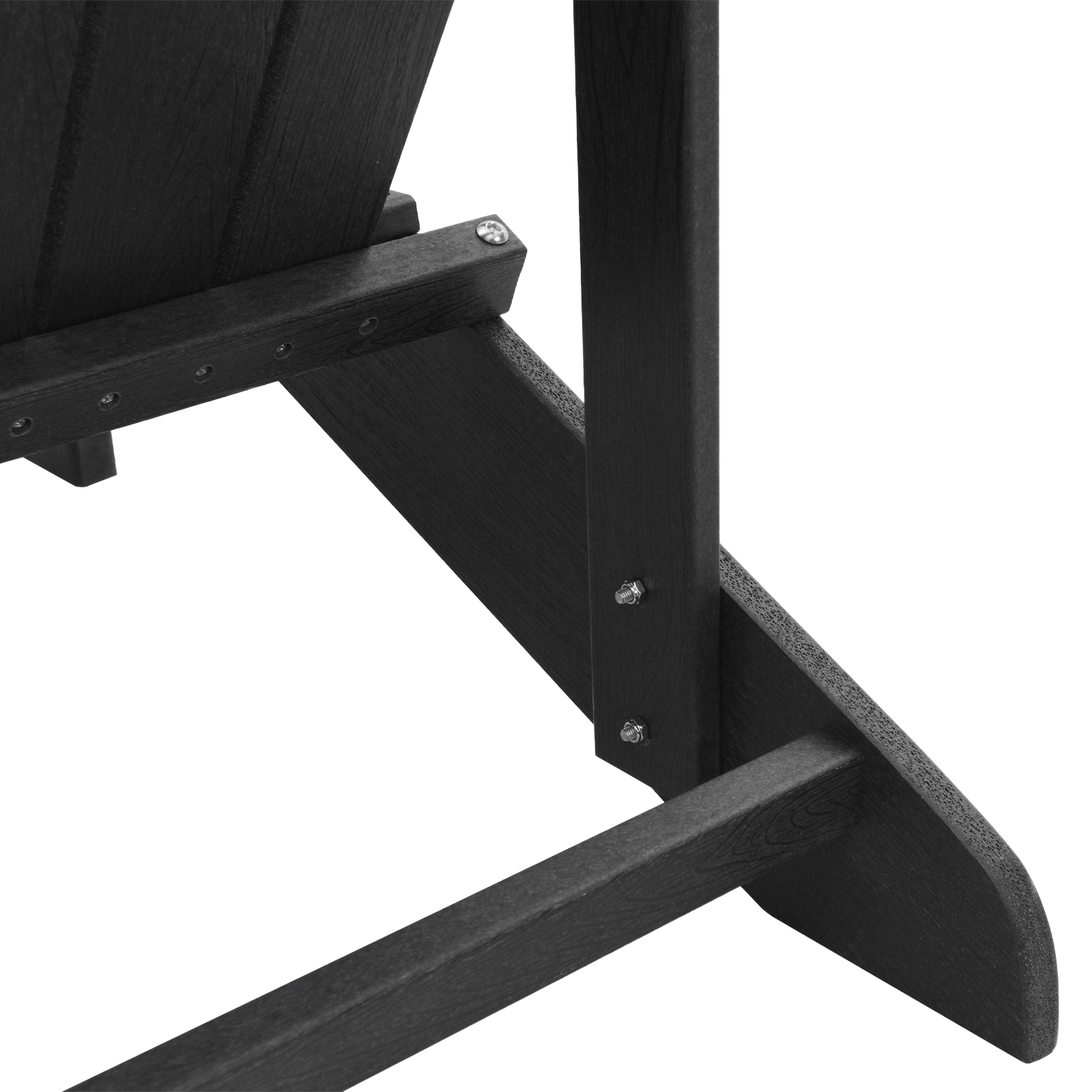 3-delt hage lounge-sett svart HDPE