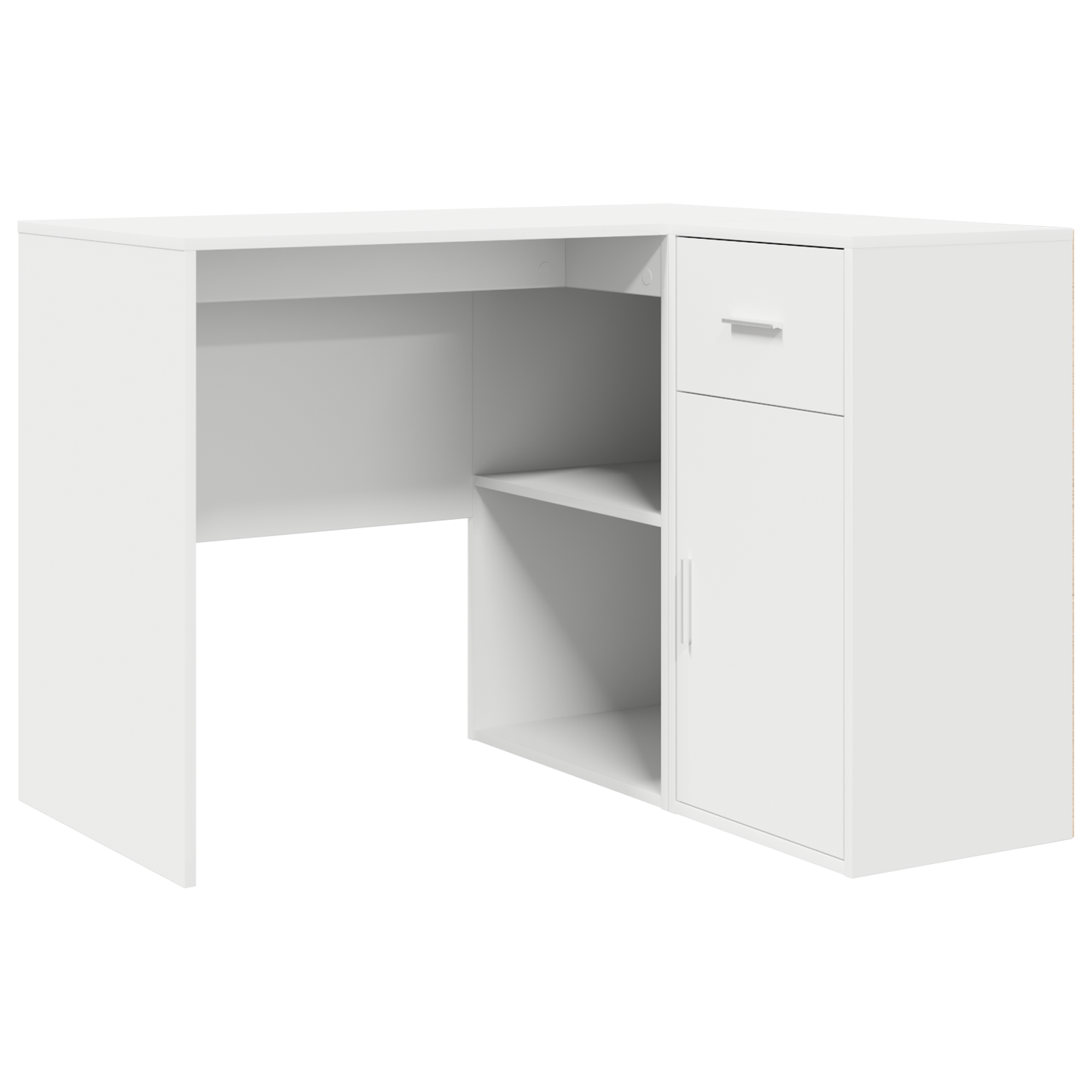 Hjørneskrivebord Hvit 102x88x75 cm Konstruert Tre