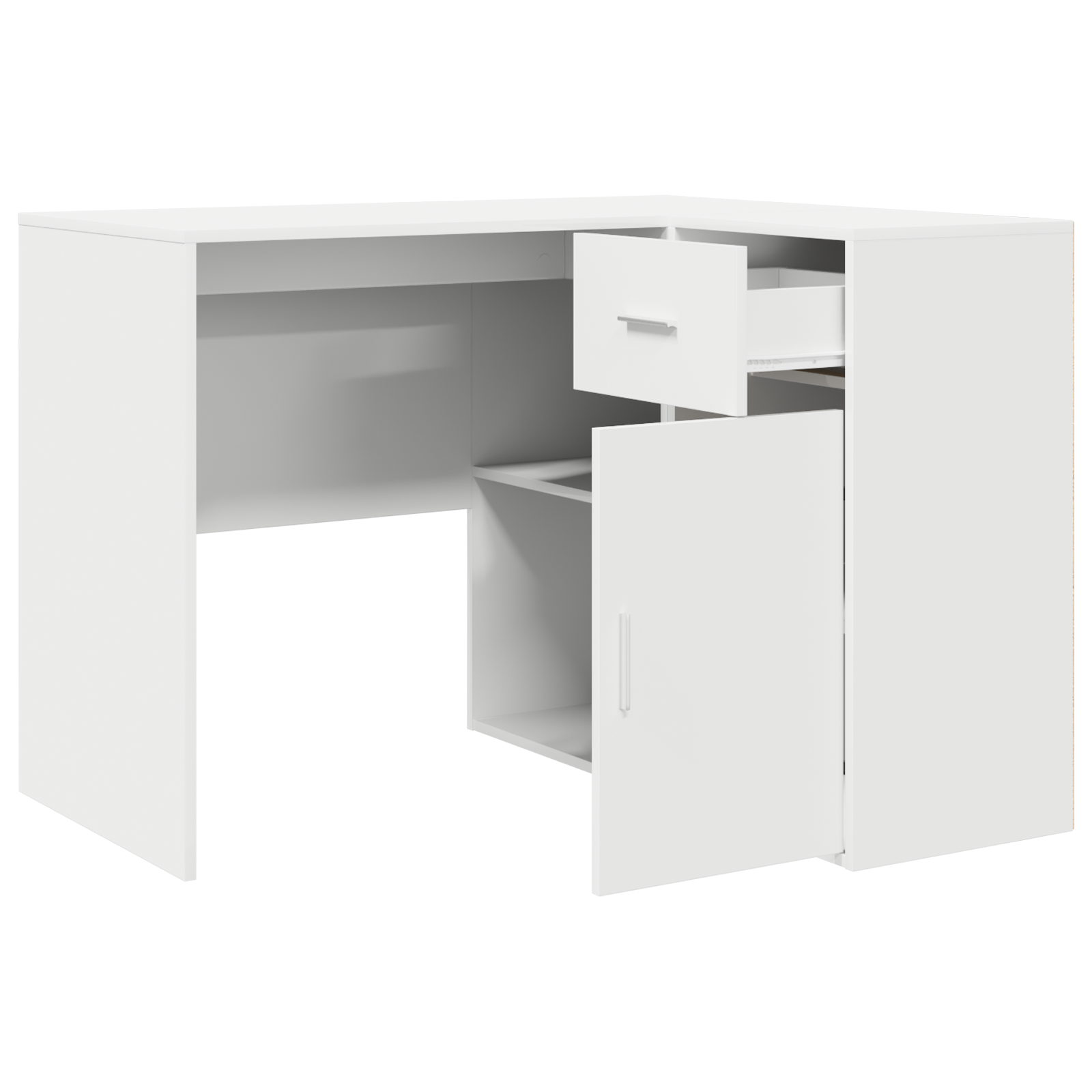 Hjørneskrivebord Hvit 102x88x75 cm Konstruert Tre