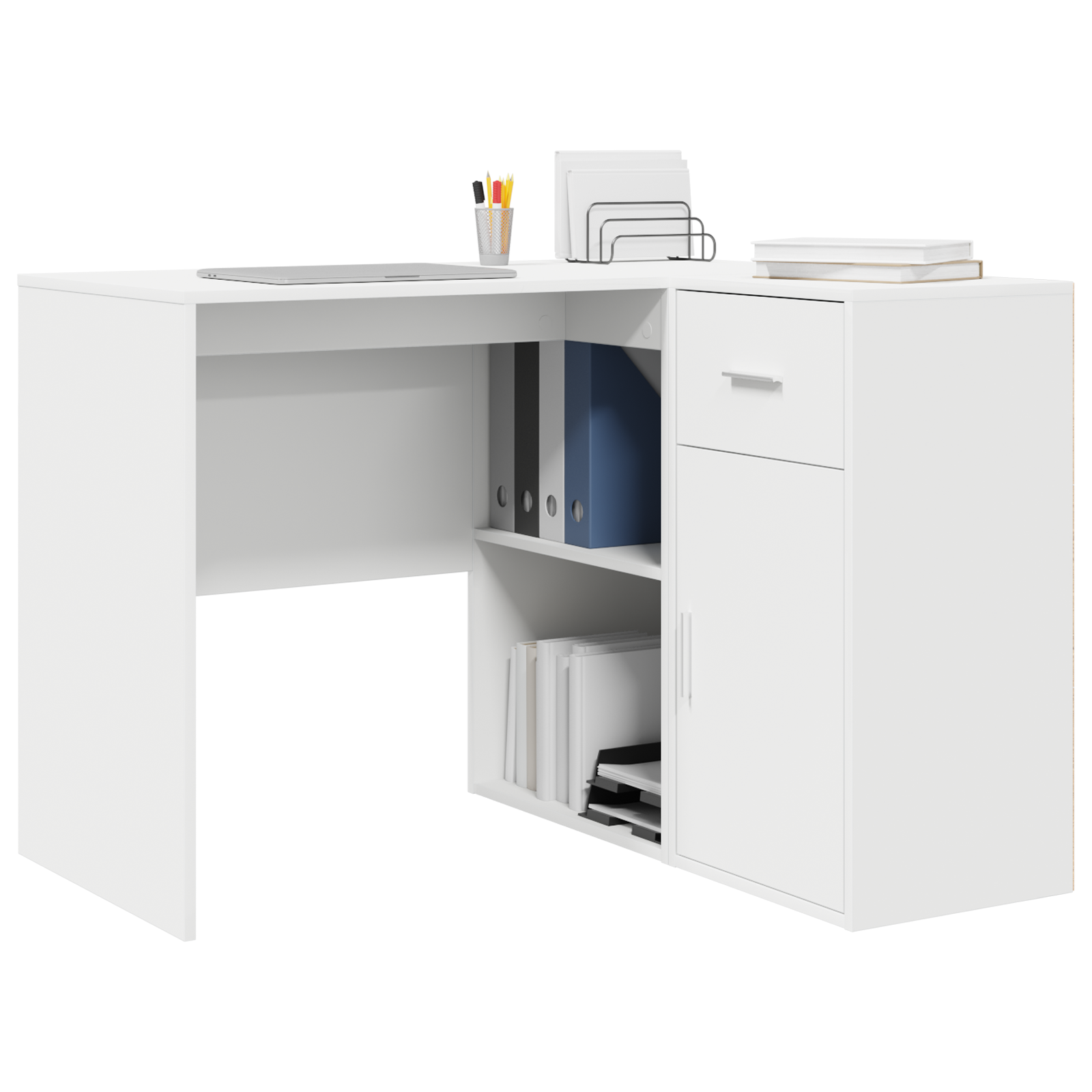 Hjørneskrivebord Hvit 102x88x75 cm Konstruert Tre