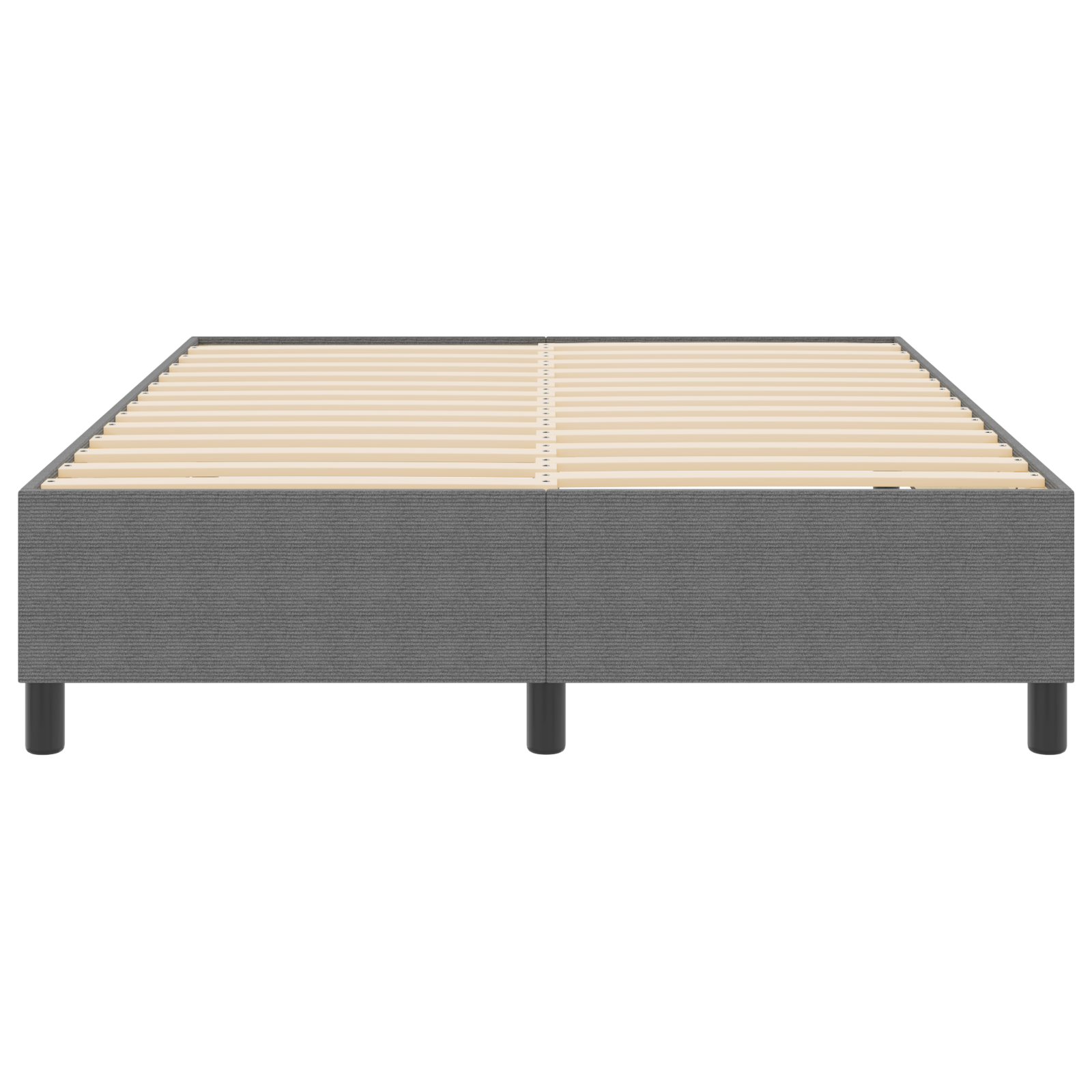 Box Spring Seng Lys Grå 160x200 cm Corduroy Stoff