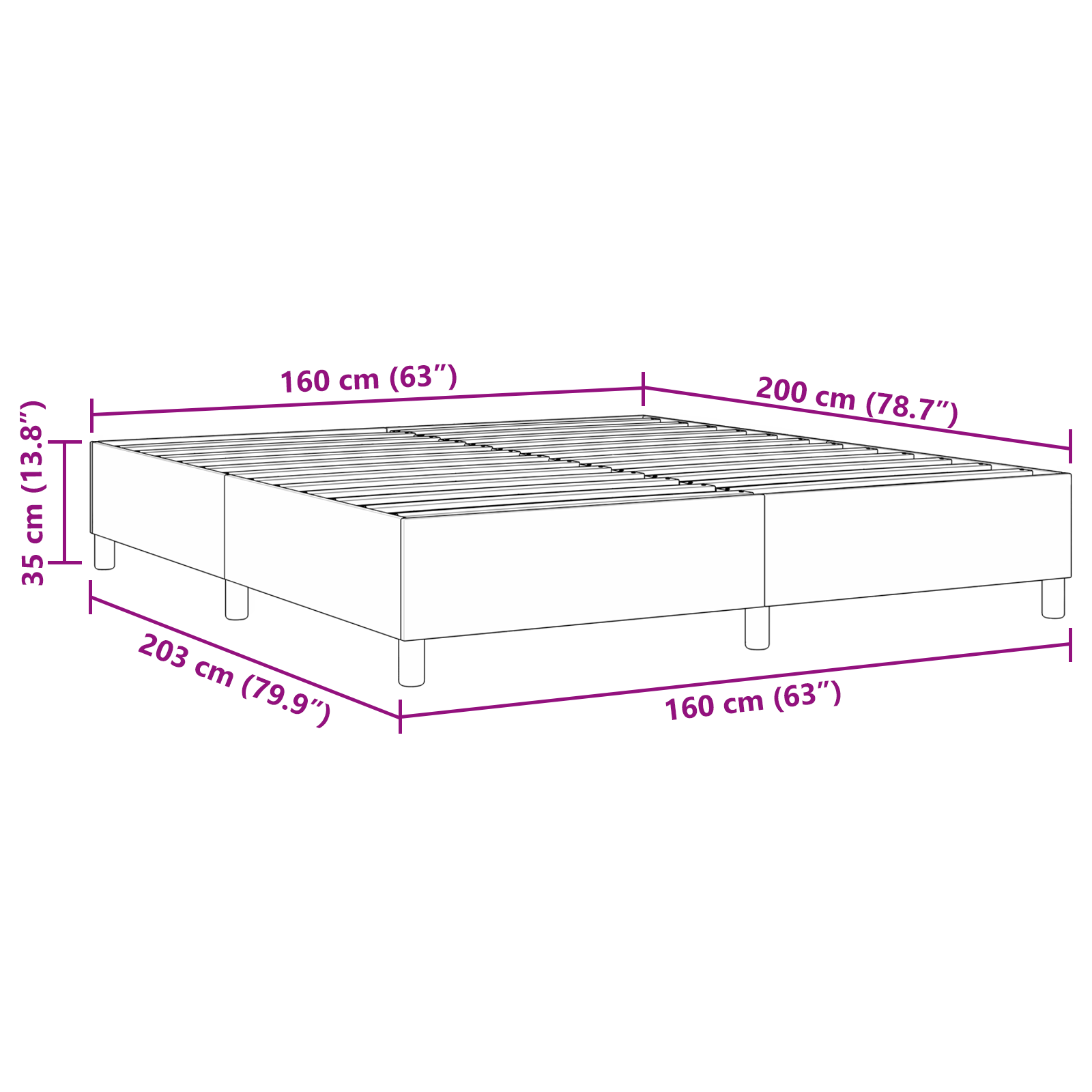 Box Spring Seng Lys Grå 160x200 cm Corduroy Stoff