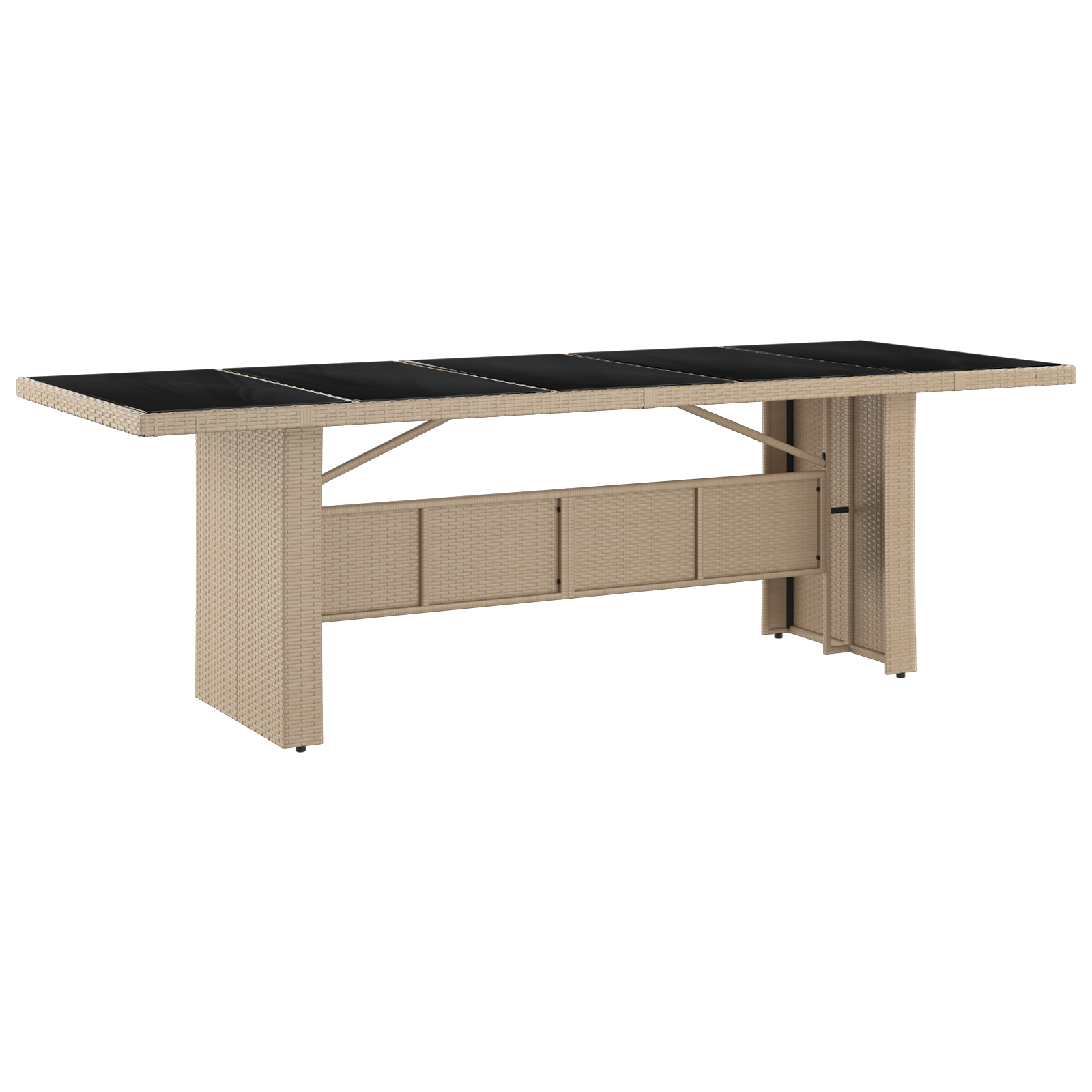 11-dels Hagemøbelsett Beige Poly Rattan
