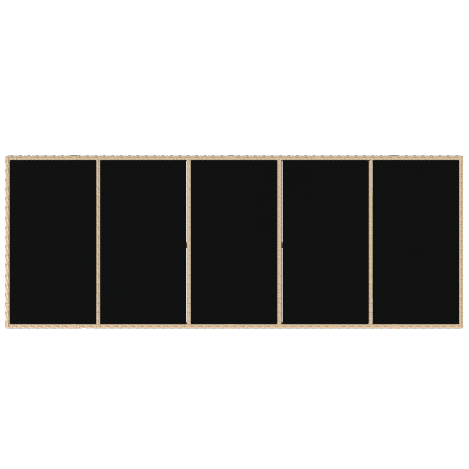 11-dels Hagemøbelsett Beige Poly Rattan