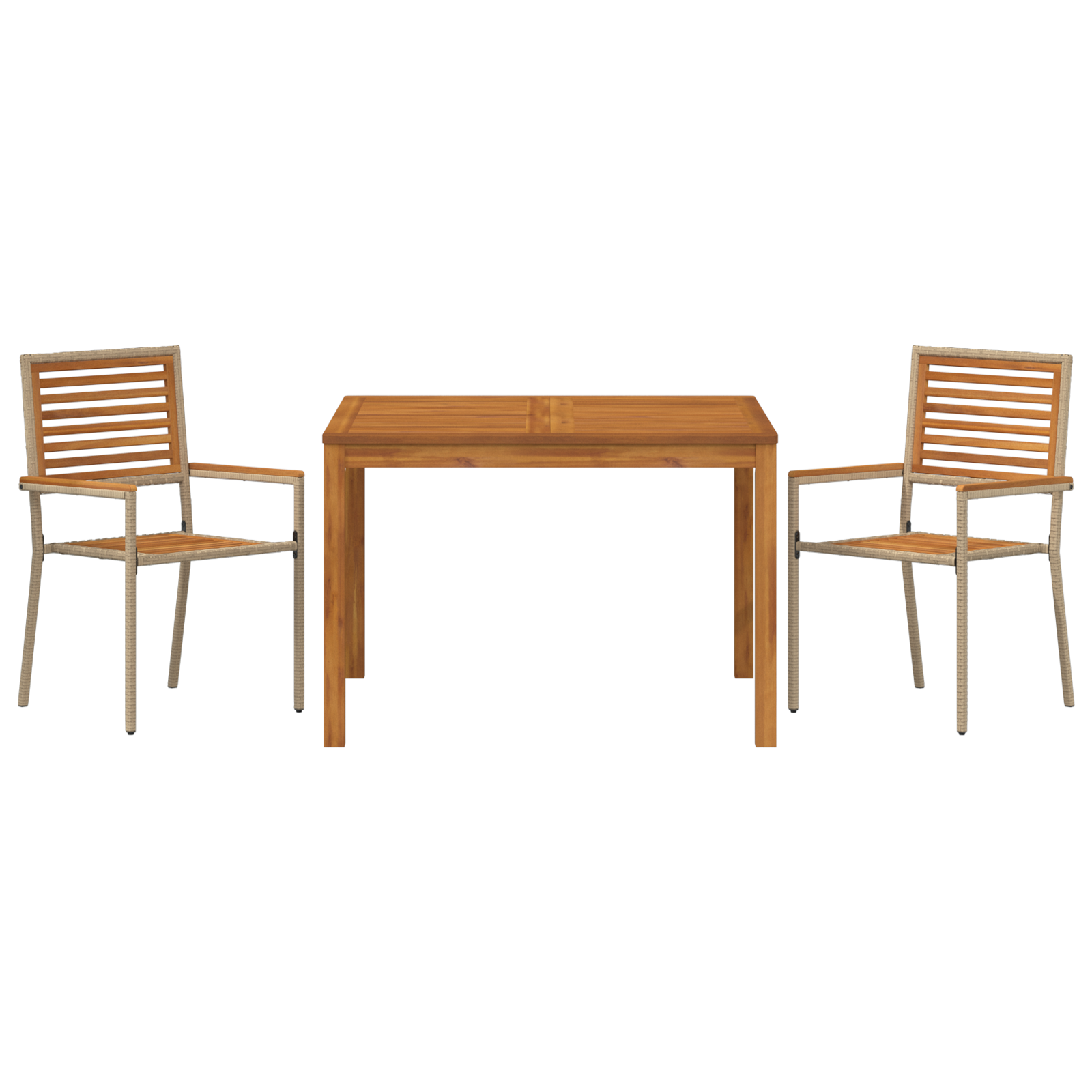 3-delers Hage Spisebordsett Beige Akasietre