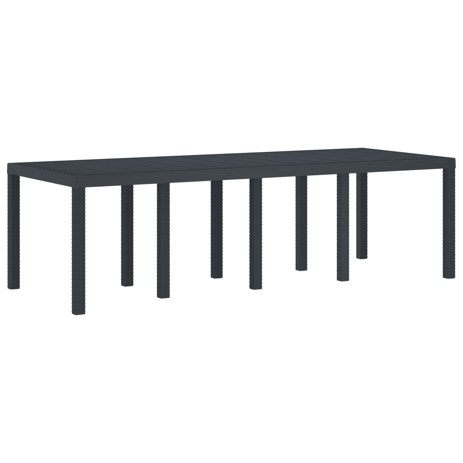Hagebord Antrasitt 250x100x73 cm Poly Rattan