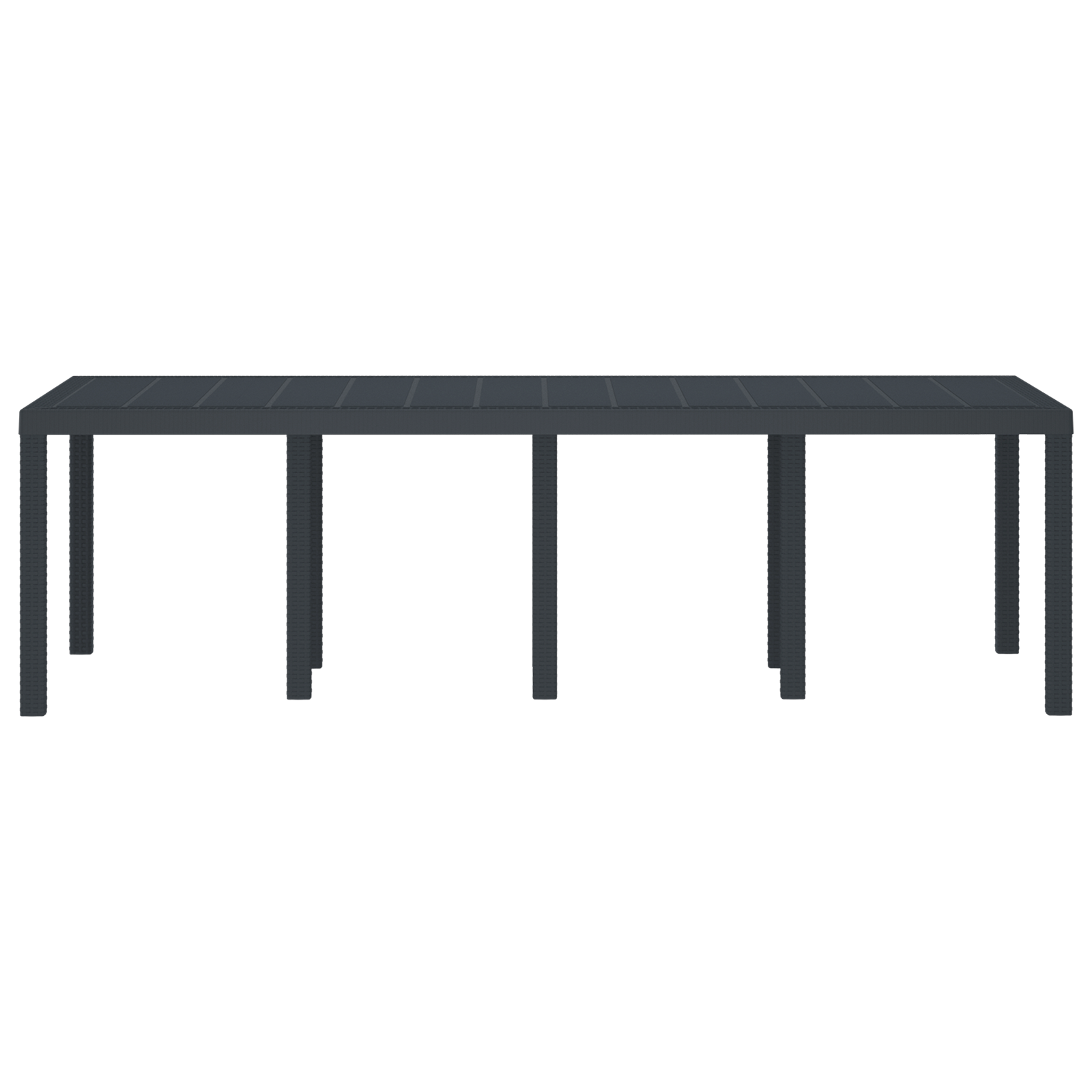 Hagebord Antrasitt 250x100x73 cm Poly Rattan