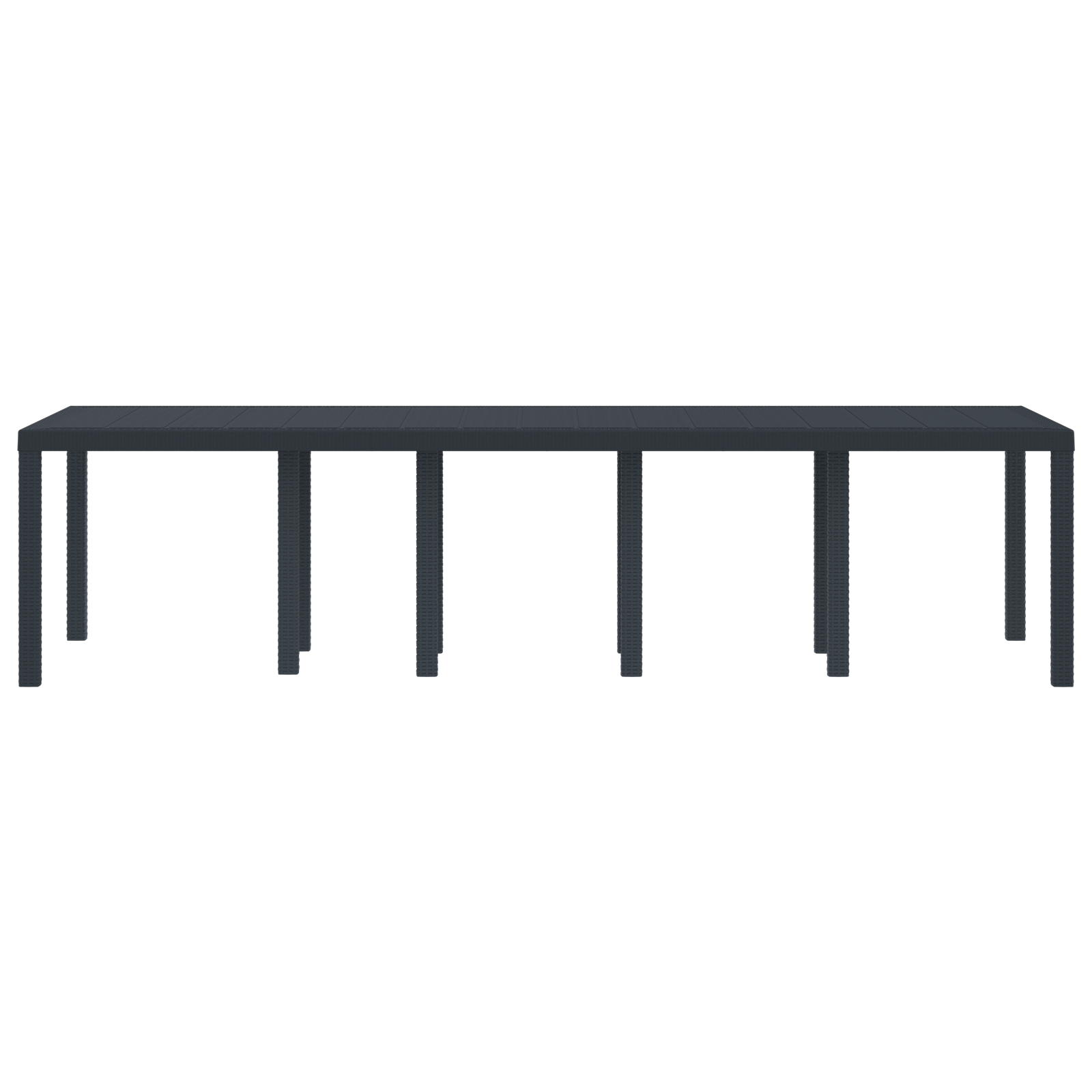 Hagebord Antrasitt 300x100x73 cm Poly Rattan