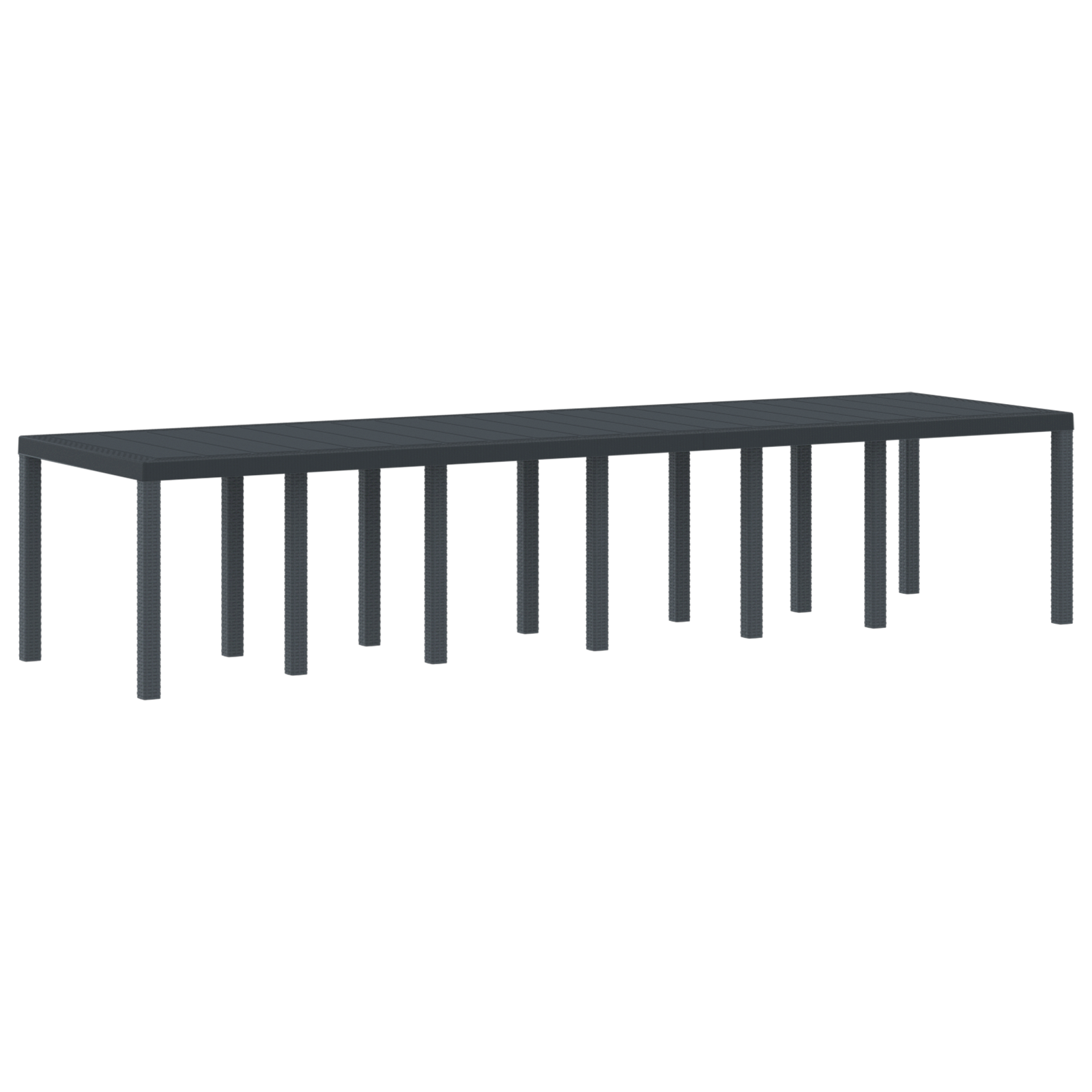 Hagebord Antrasitt 350x100x73 cm Poly Rattan