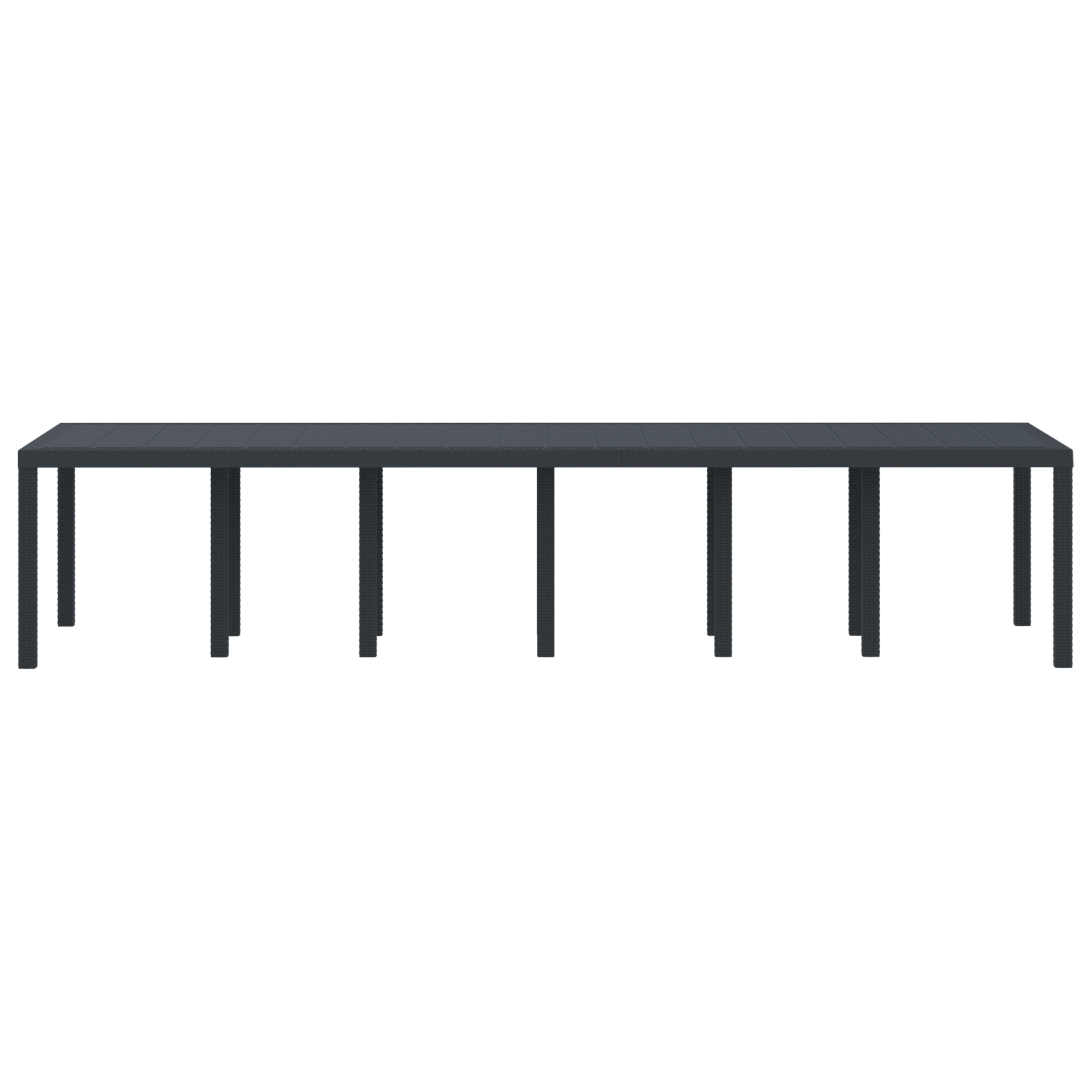 Hagebord Antrasitt 350x100x73 cm Poly Rattan