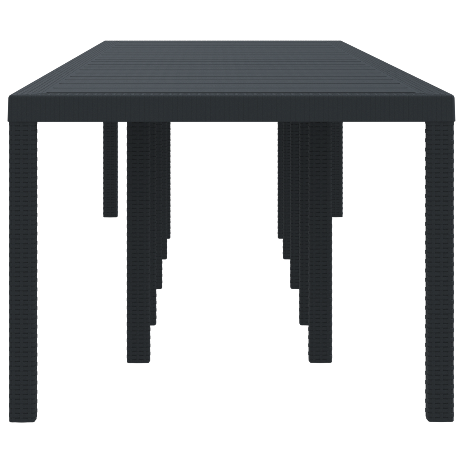 Hagebord Antrasitt 350x100x73 cm Poly Rattan