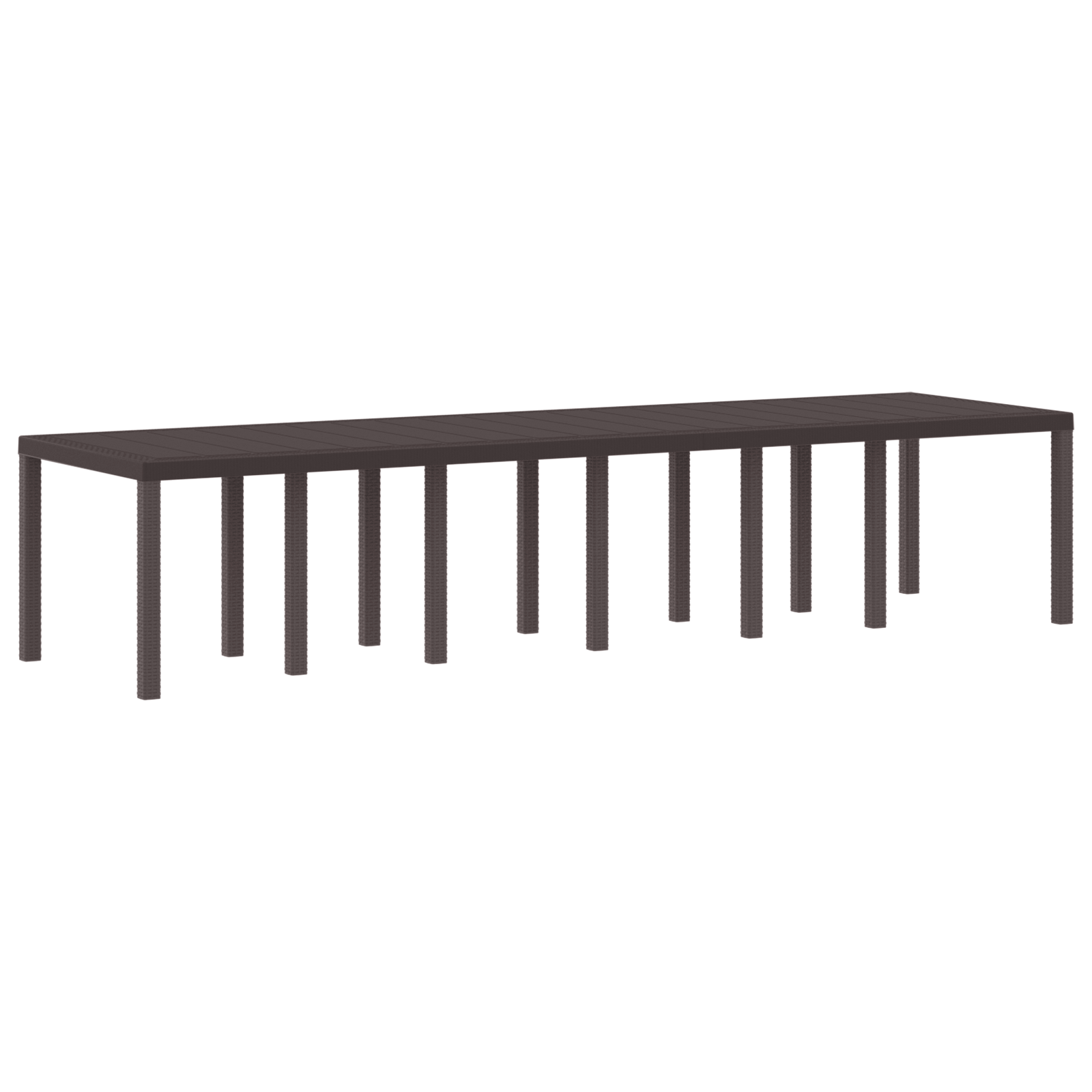 Hagebord Brun 350x100x73 cm Poly Rattan