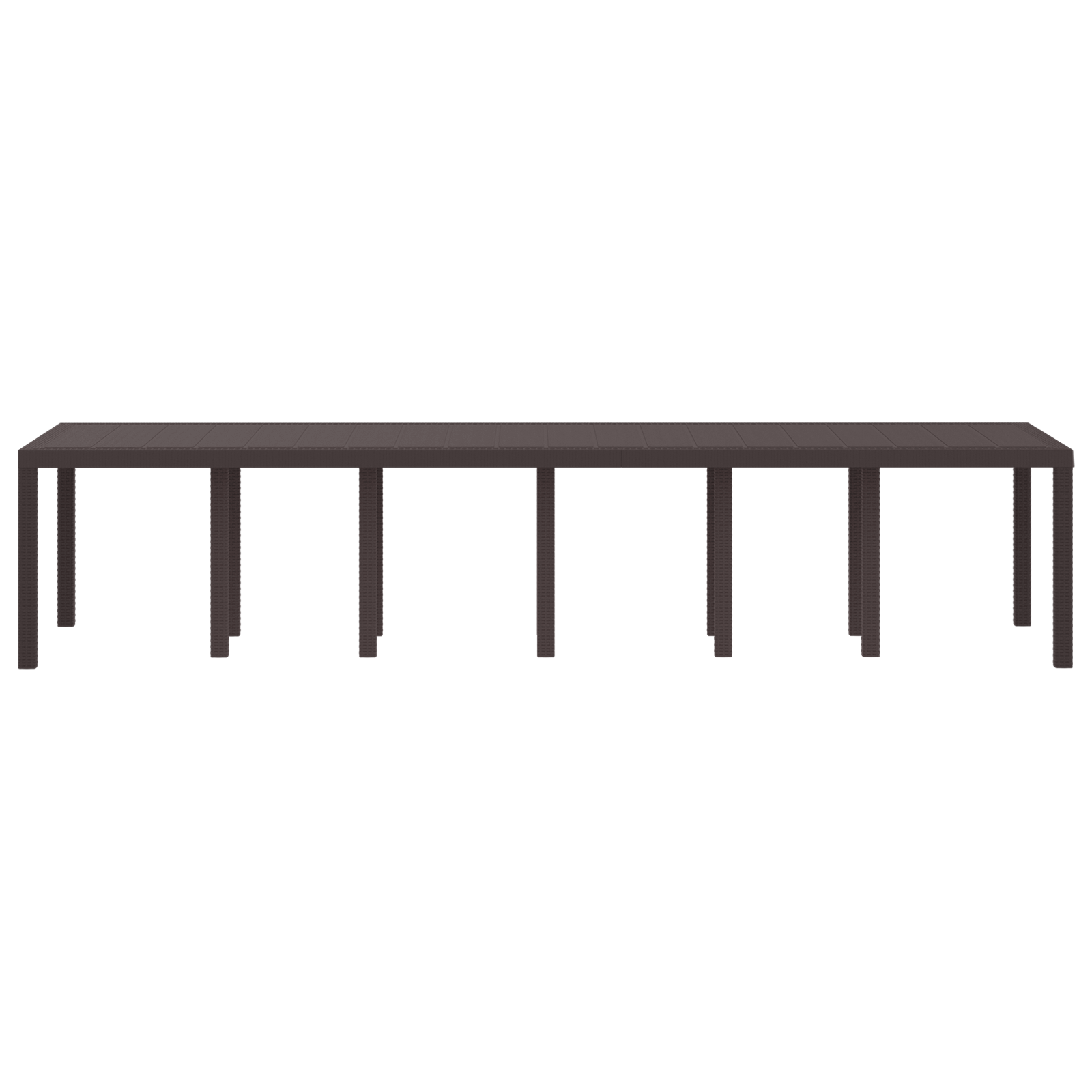 Hagebord Brun 350x100x73 cm Poly Rattan