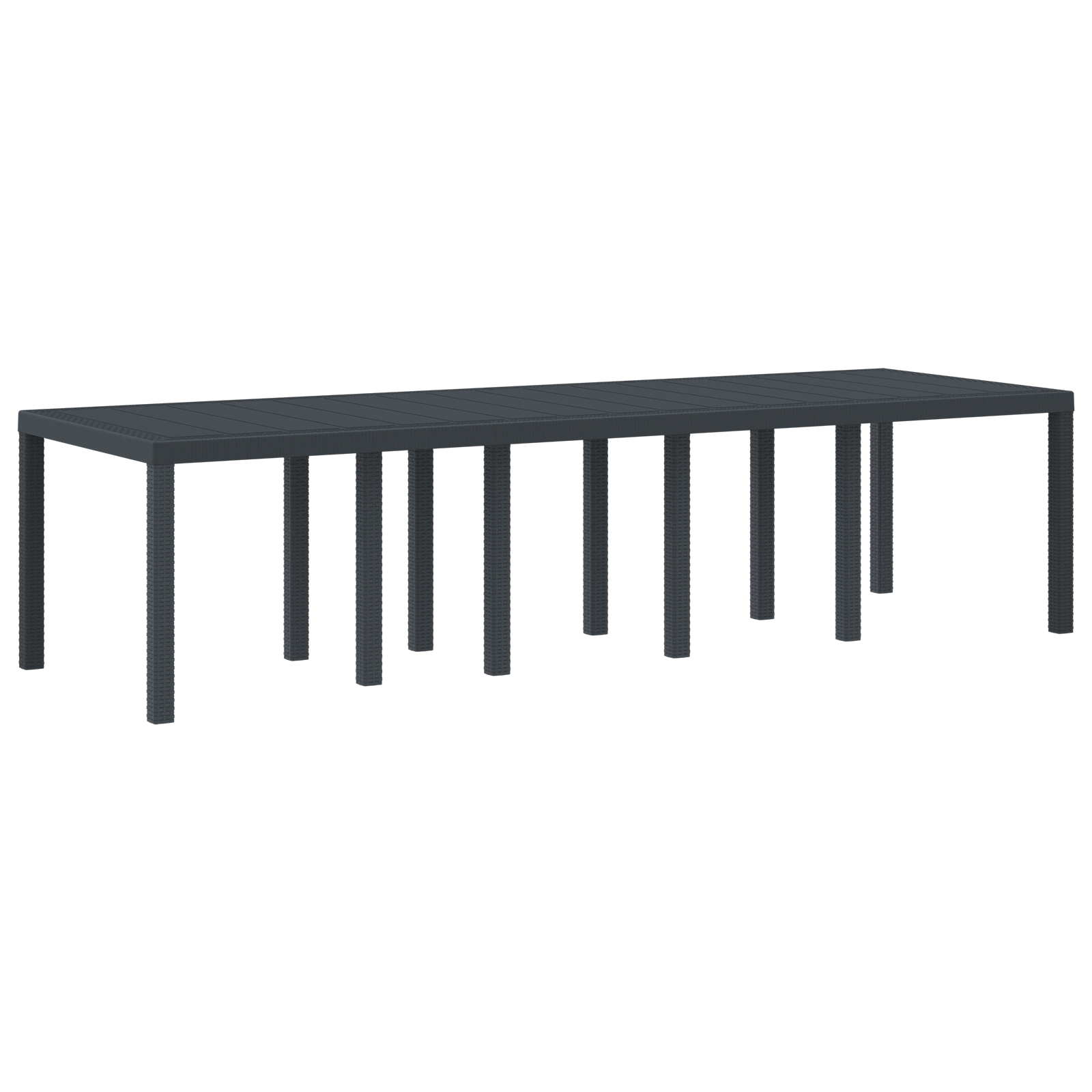 13 Piece Garden Dining Set med Puter Antrasitt Polyrotting