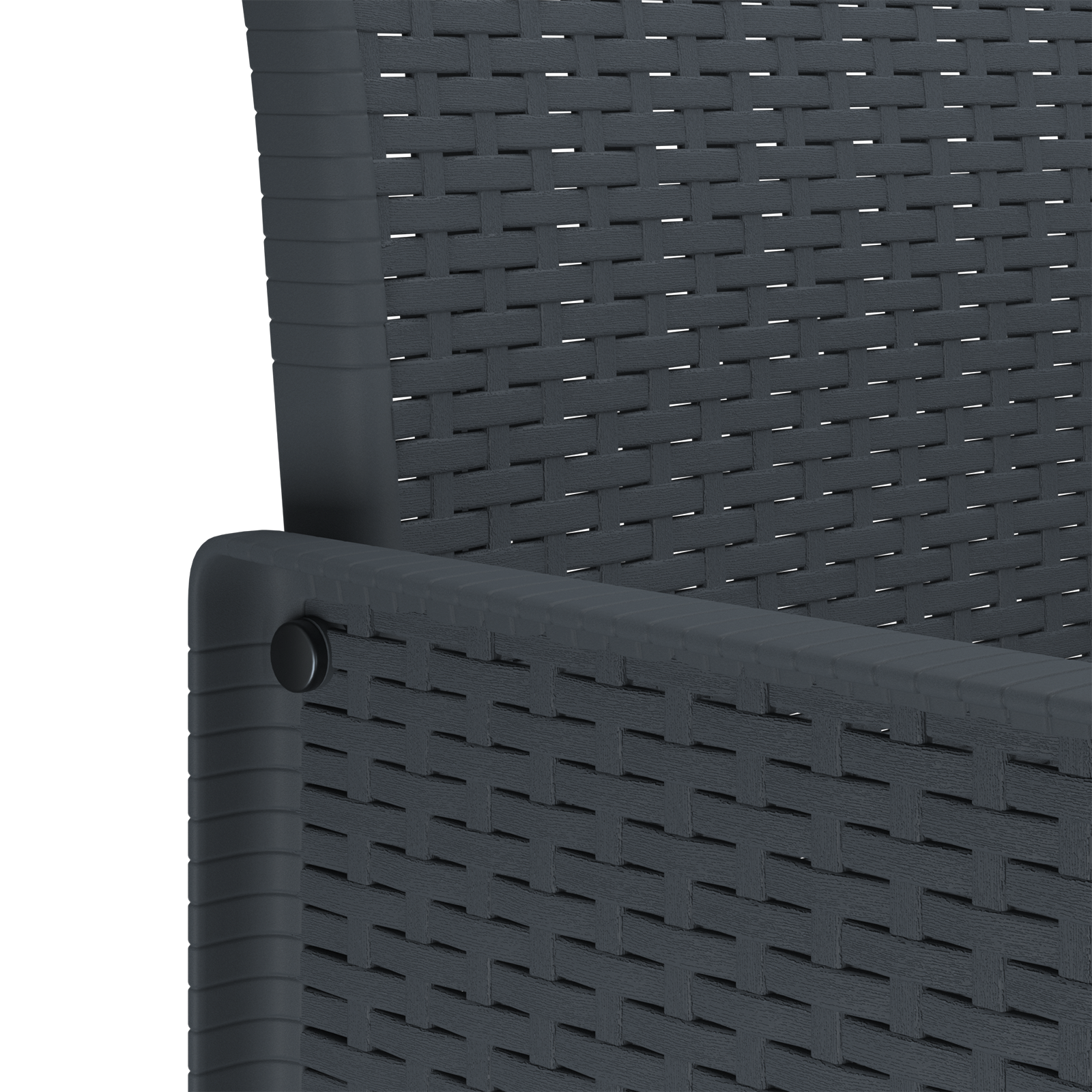 3 Delt Hage Spisegruppe med Puter Anthracite Poly Rattan