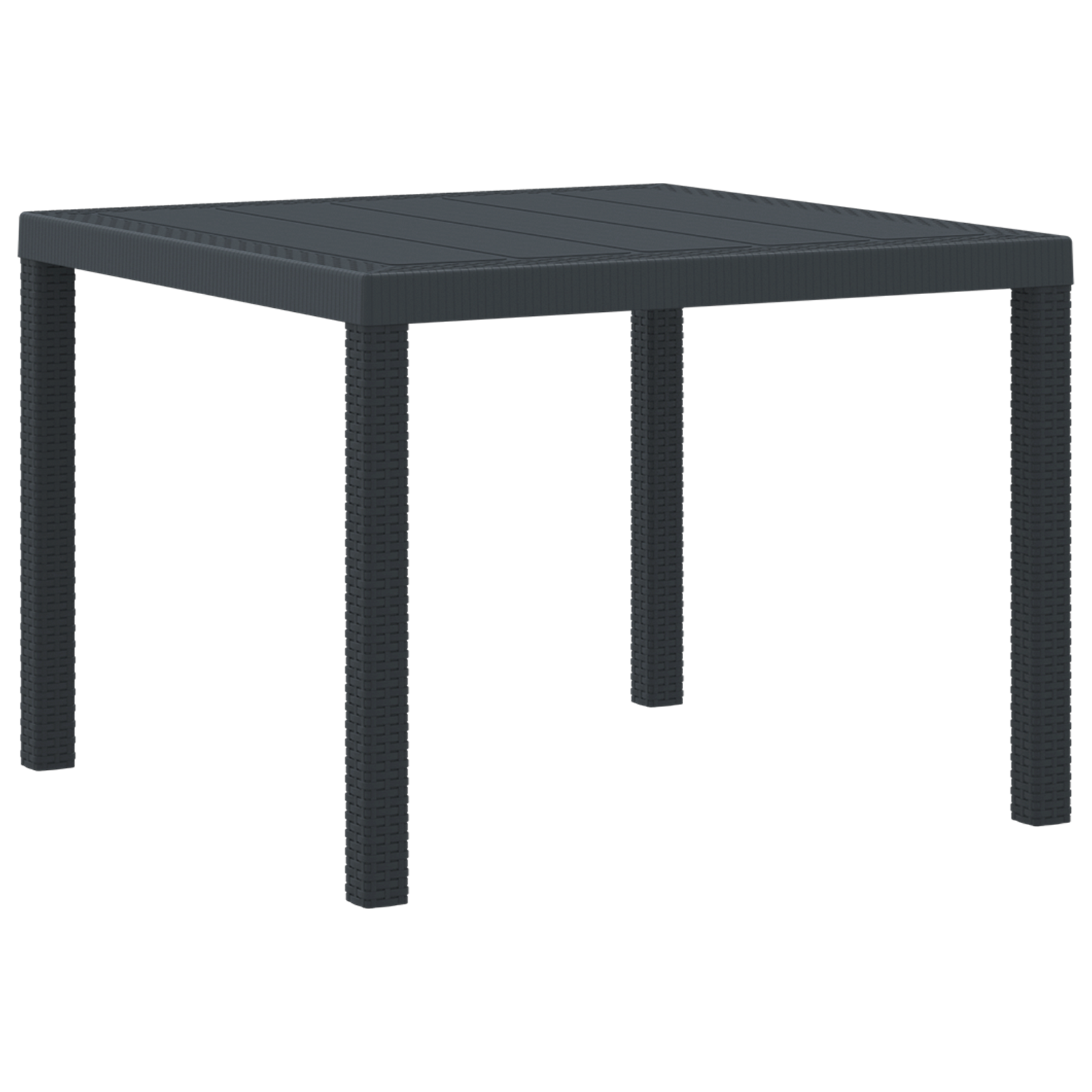 3 Delt Hage Spisegruppe med Puter Anthracite Poly Rattan