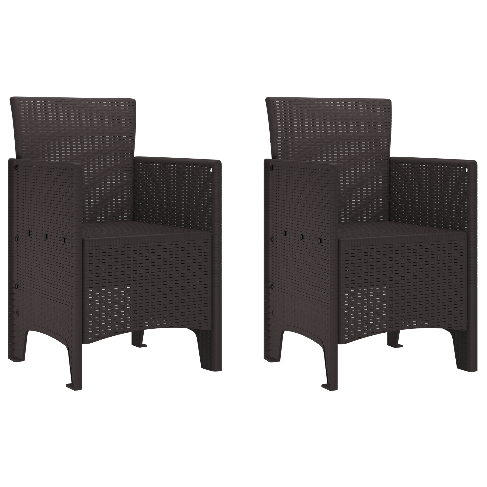3-delt hage spisegruppe Brun Poly Rattan