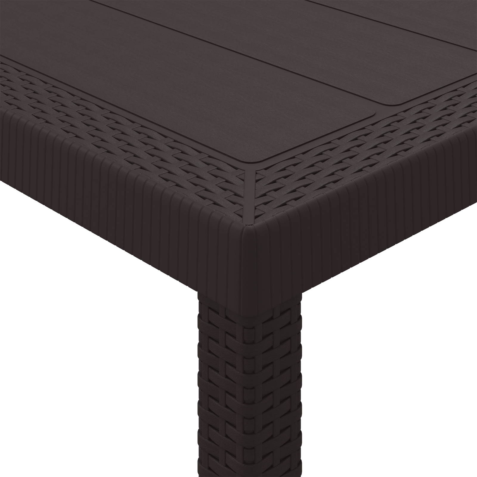 3 delers hage spisesett med puter Brun Poly Rattan
