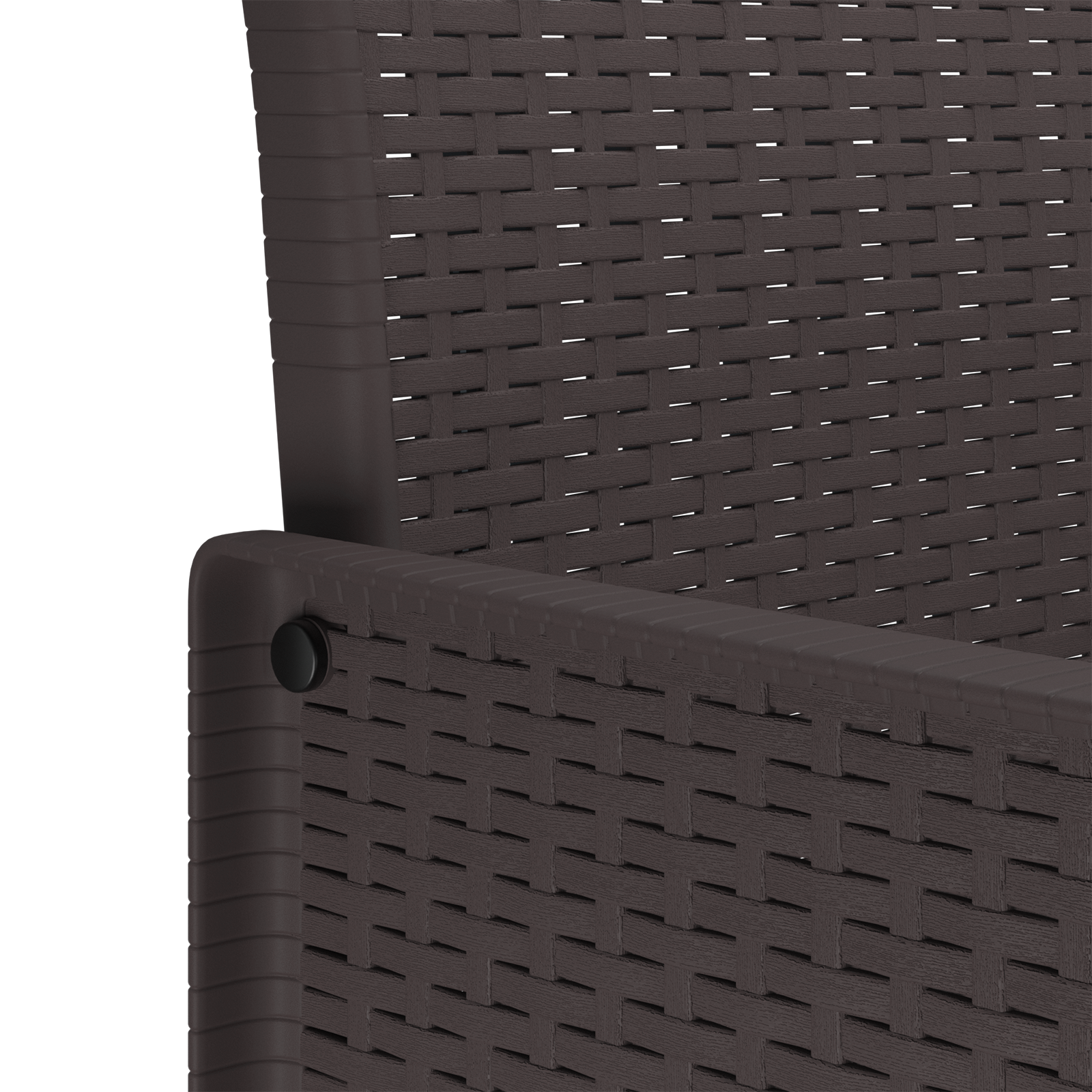 3 delers hage spisesett med puter Brun Poly Rattan
