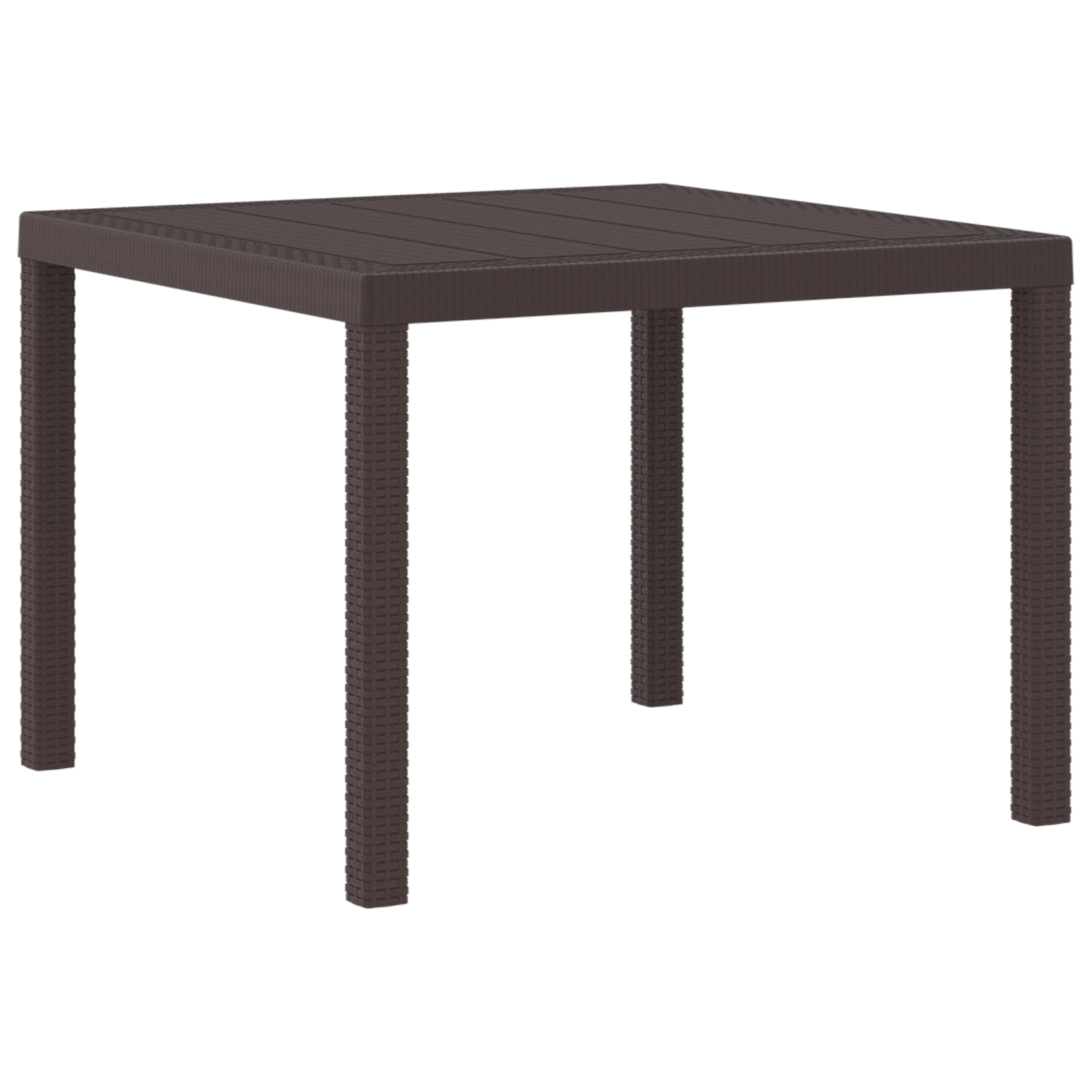3 delers hage spisesett med puter Brun Poly Rattan