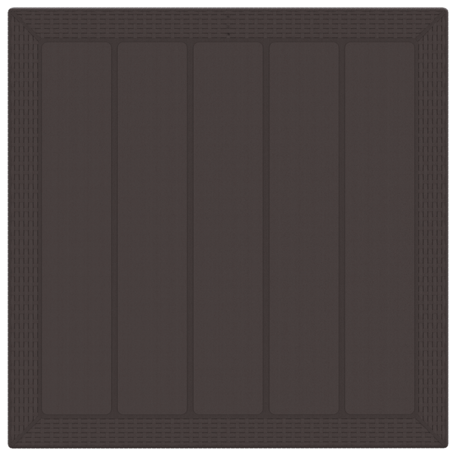 3 delers hage spisesett med puter Brun Poly Rattan