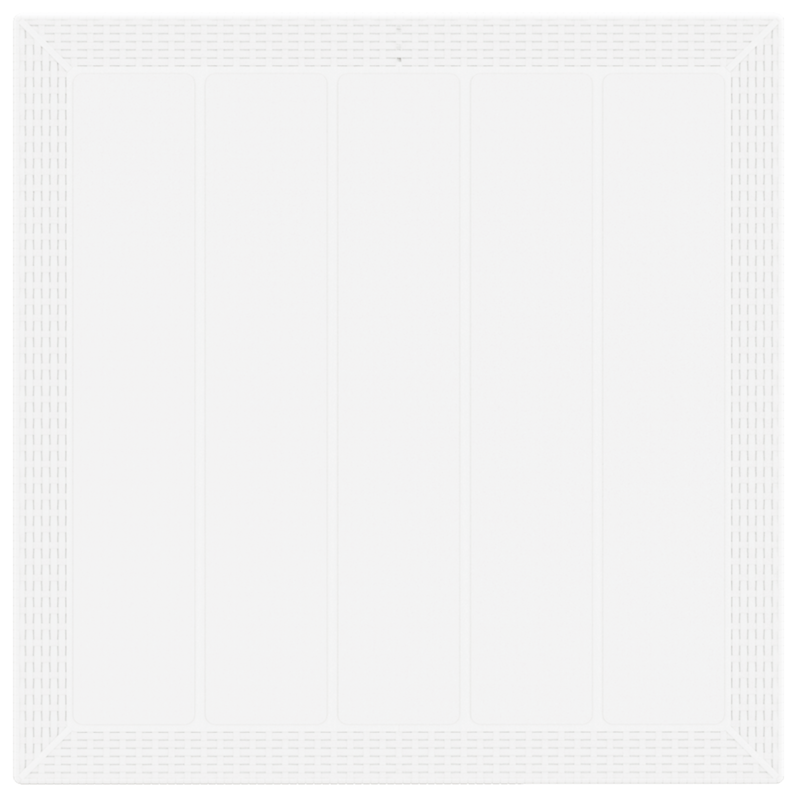 3 Delt Hage Spisebord med Puter Hvit Poly Rattan