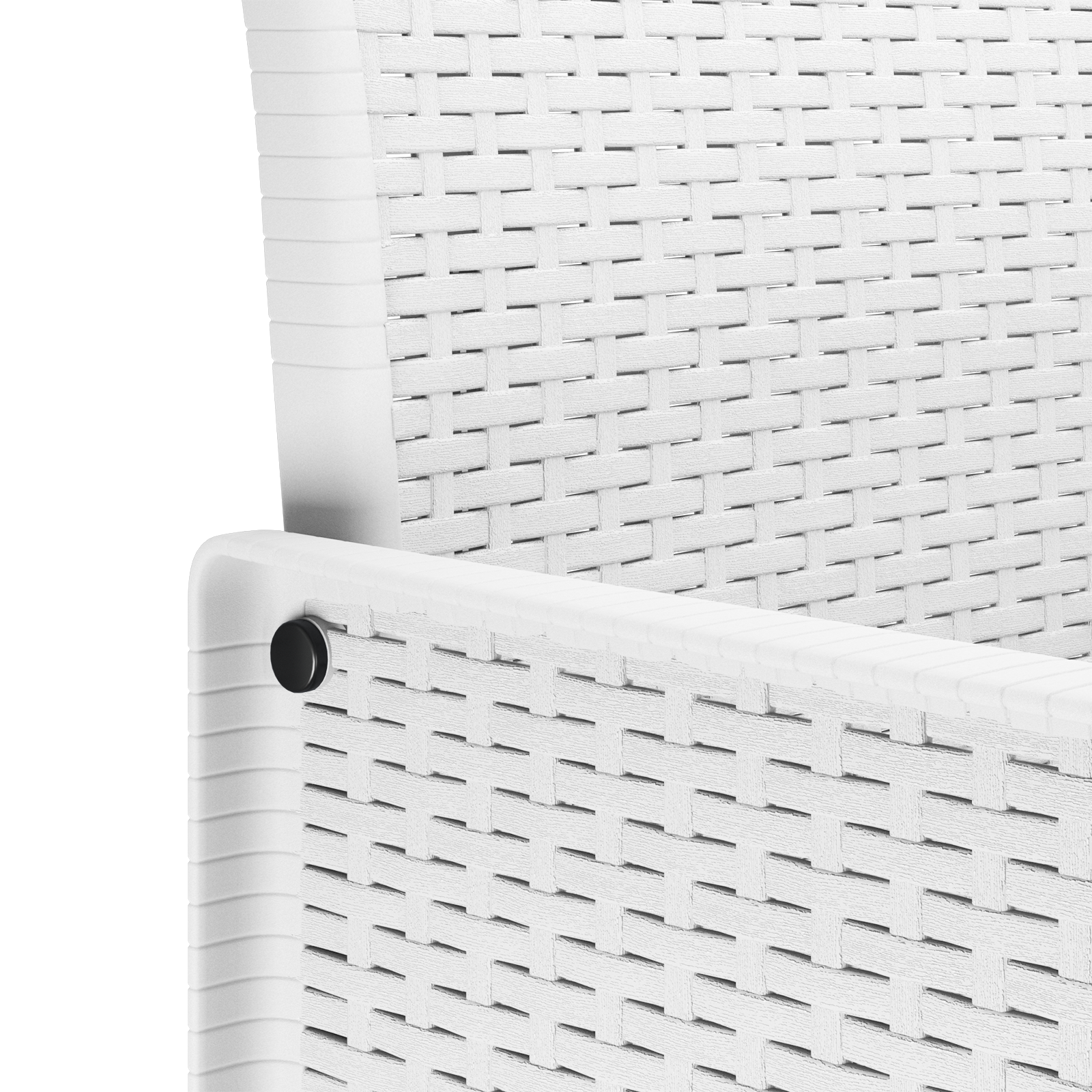 13 Delt Hage Spisegruppe Hvit Poly Rattan