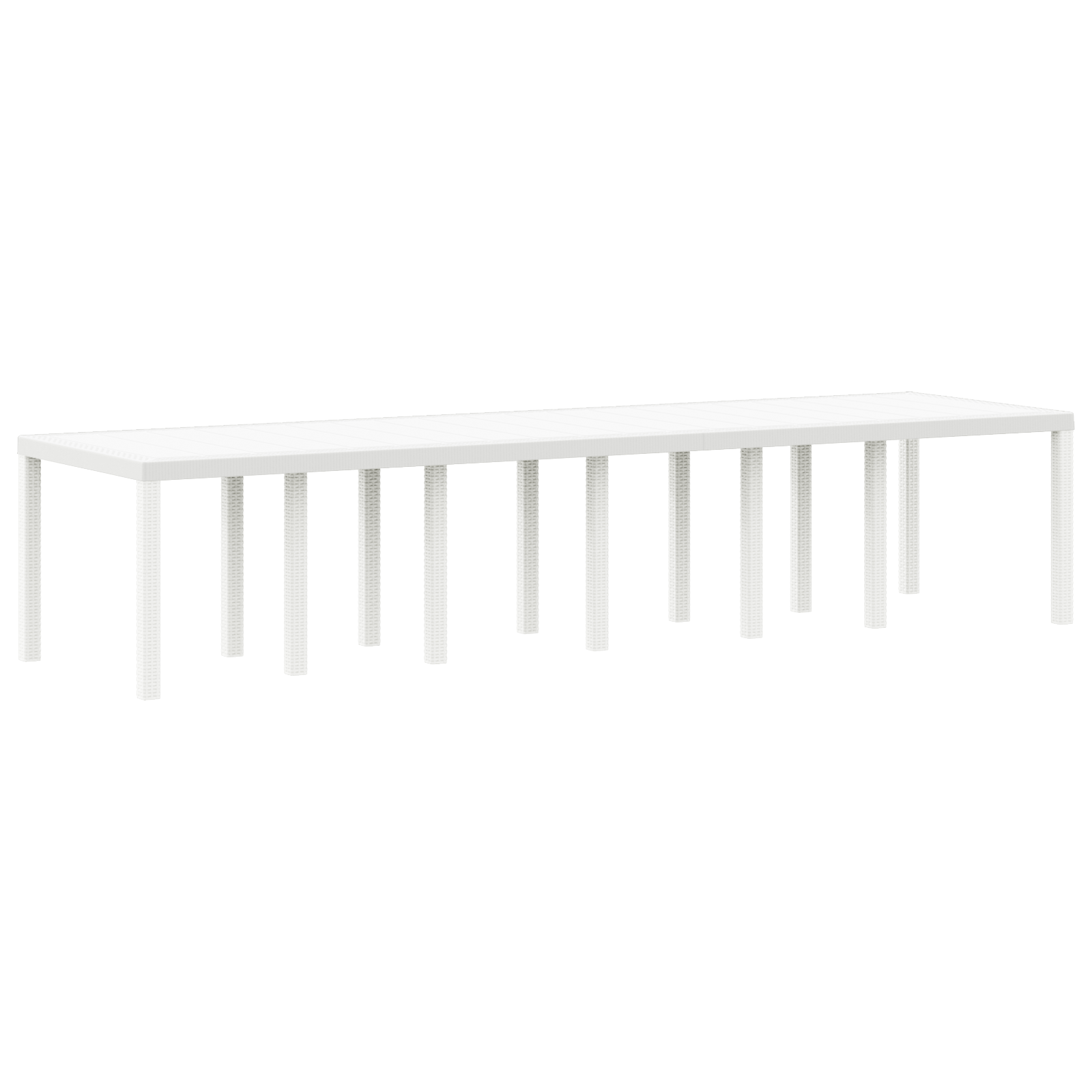 13 Delt Hage Spisegruppe Hvit Poly Rattan