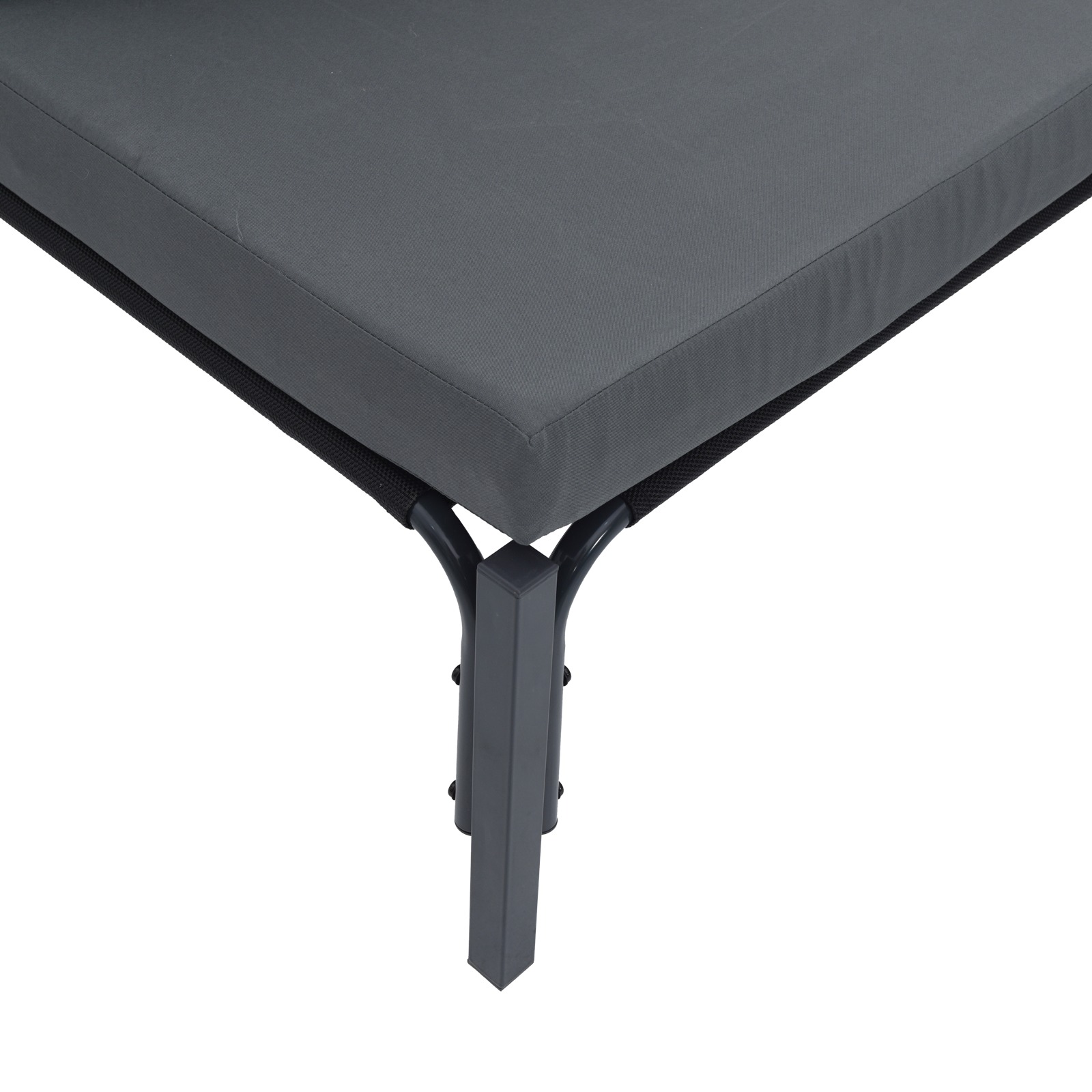 Hagesofa Set 8 pcs Antrasitt Stål