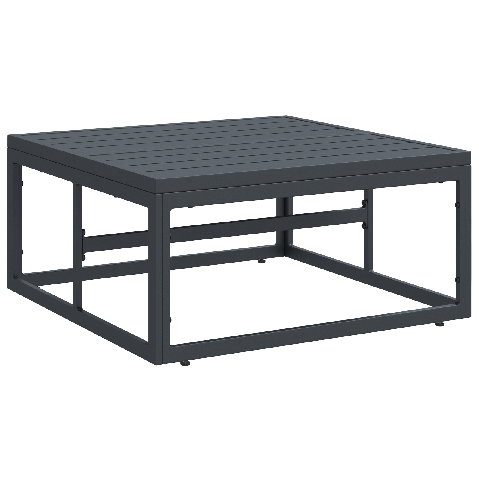 Hagesofa Set 8 pcs Antrasitt Stål