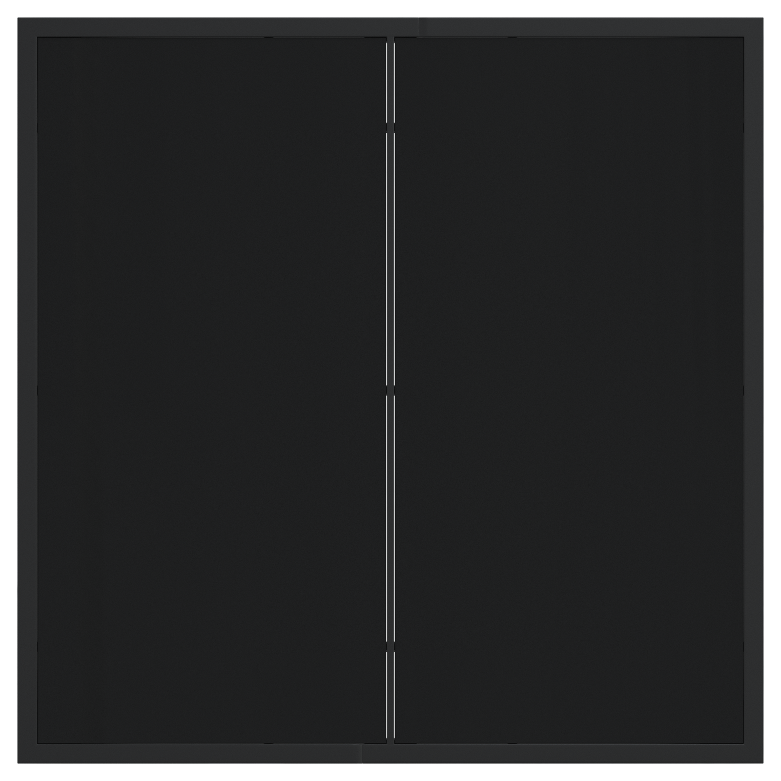 3 Delt Hage Spisebord Set Svart PVC Flekk