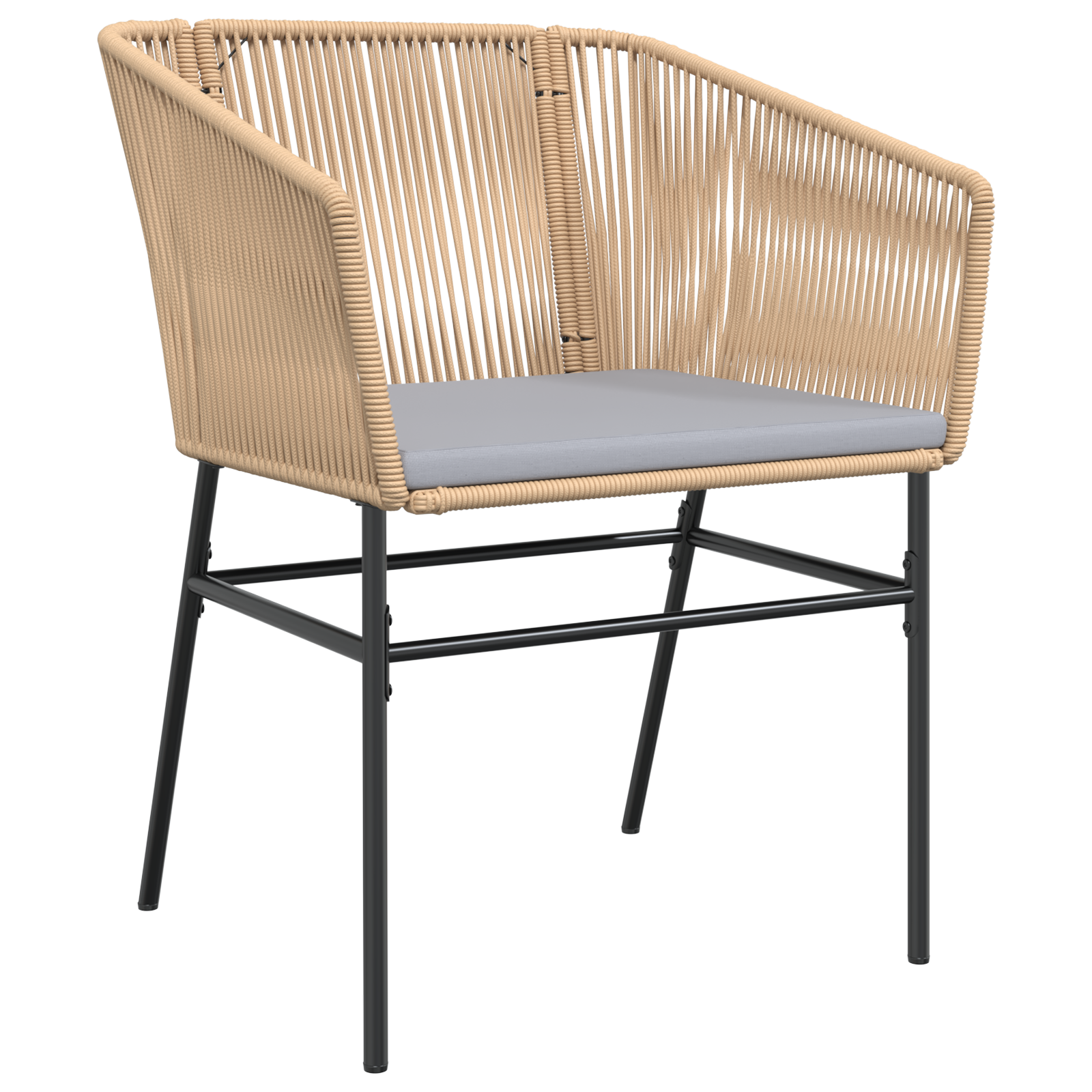3 Delt Hagemøbelsett med Puter Brun Poly Rattan
