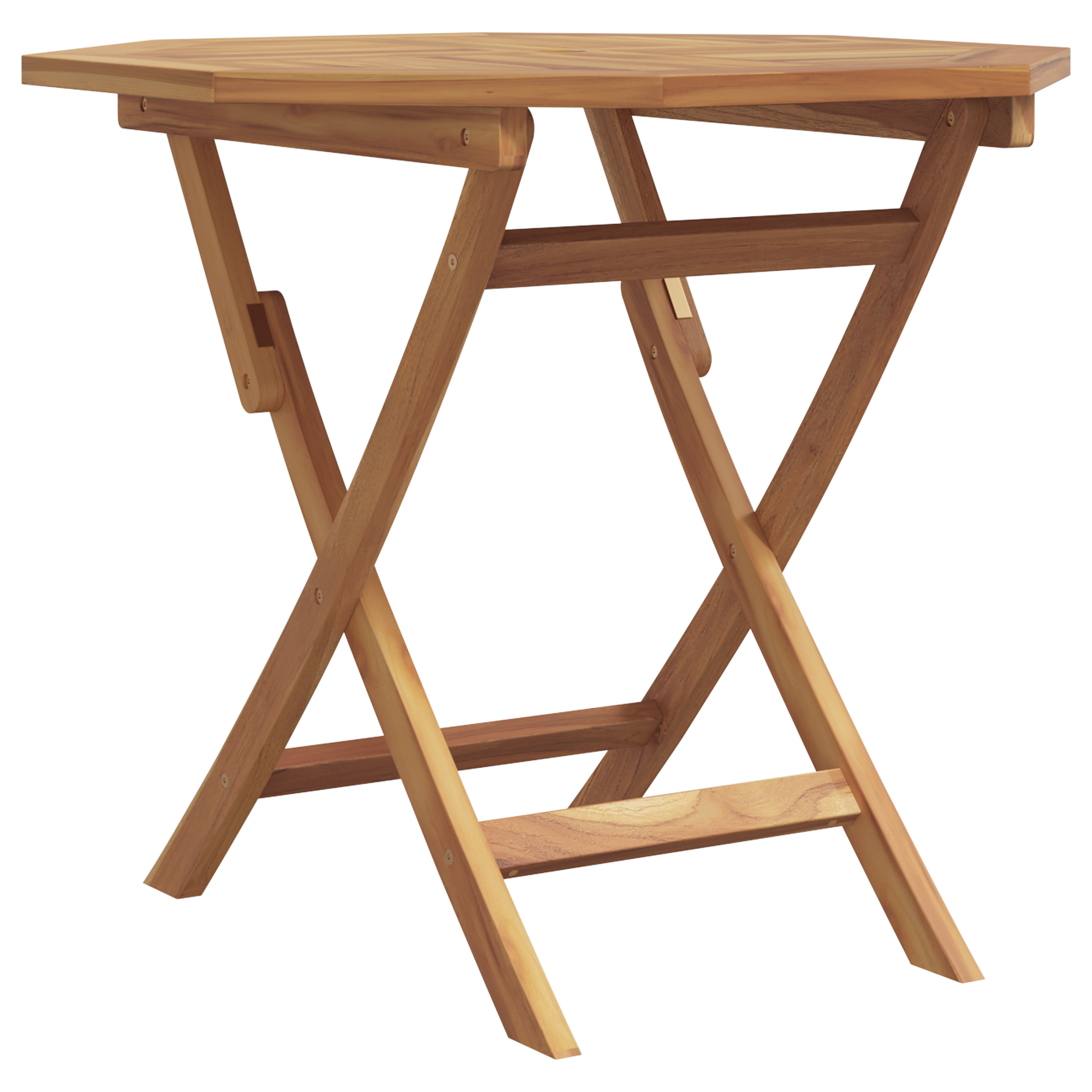 3-delt sammenleggbart bistrosett i solid teak