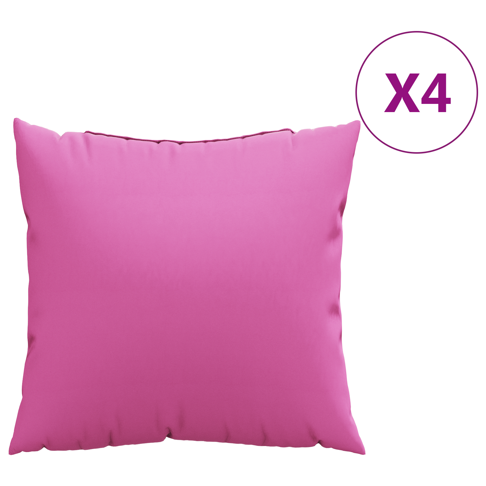 Scatter puter 4 stk Rosa 40x40 cm Stoff