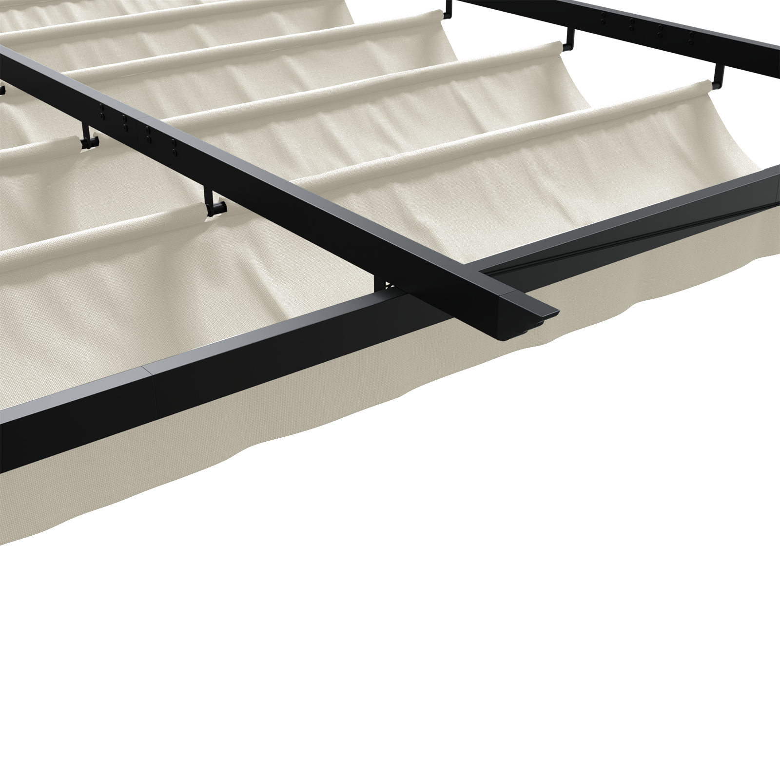 Veggmontert Paviljong Krem 3 x 3 m Stål