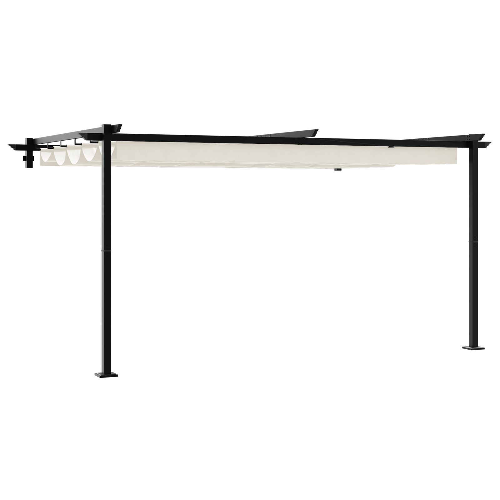 Veggmontert Paviljong Krem 3 x 4 m Stål