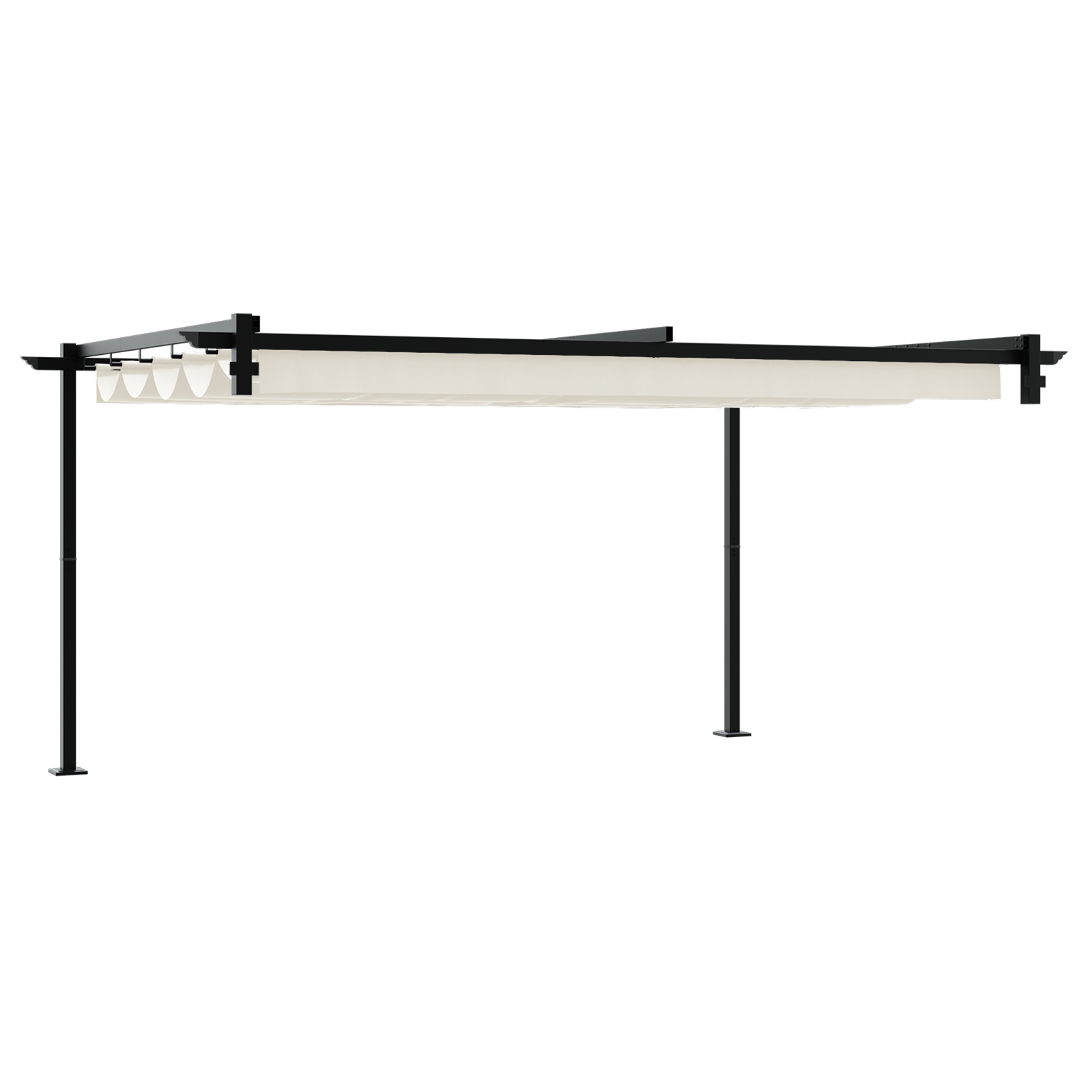 Veggmontert Paviljong Krem 3 x 4 m Stål