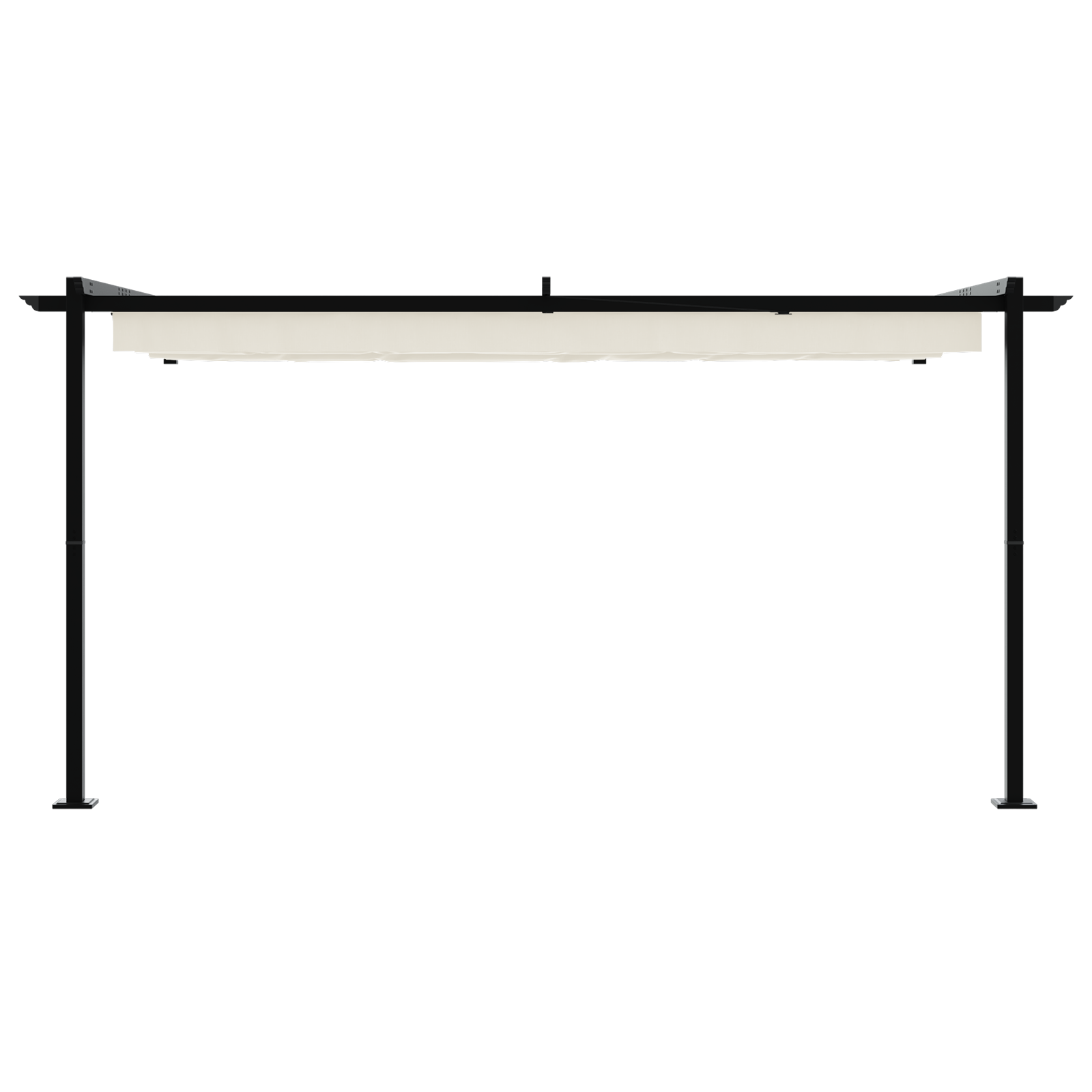 Veggmontert Paviljong Krem 3 x 4 m Stål