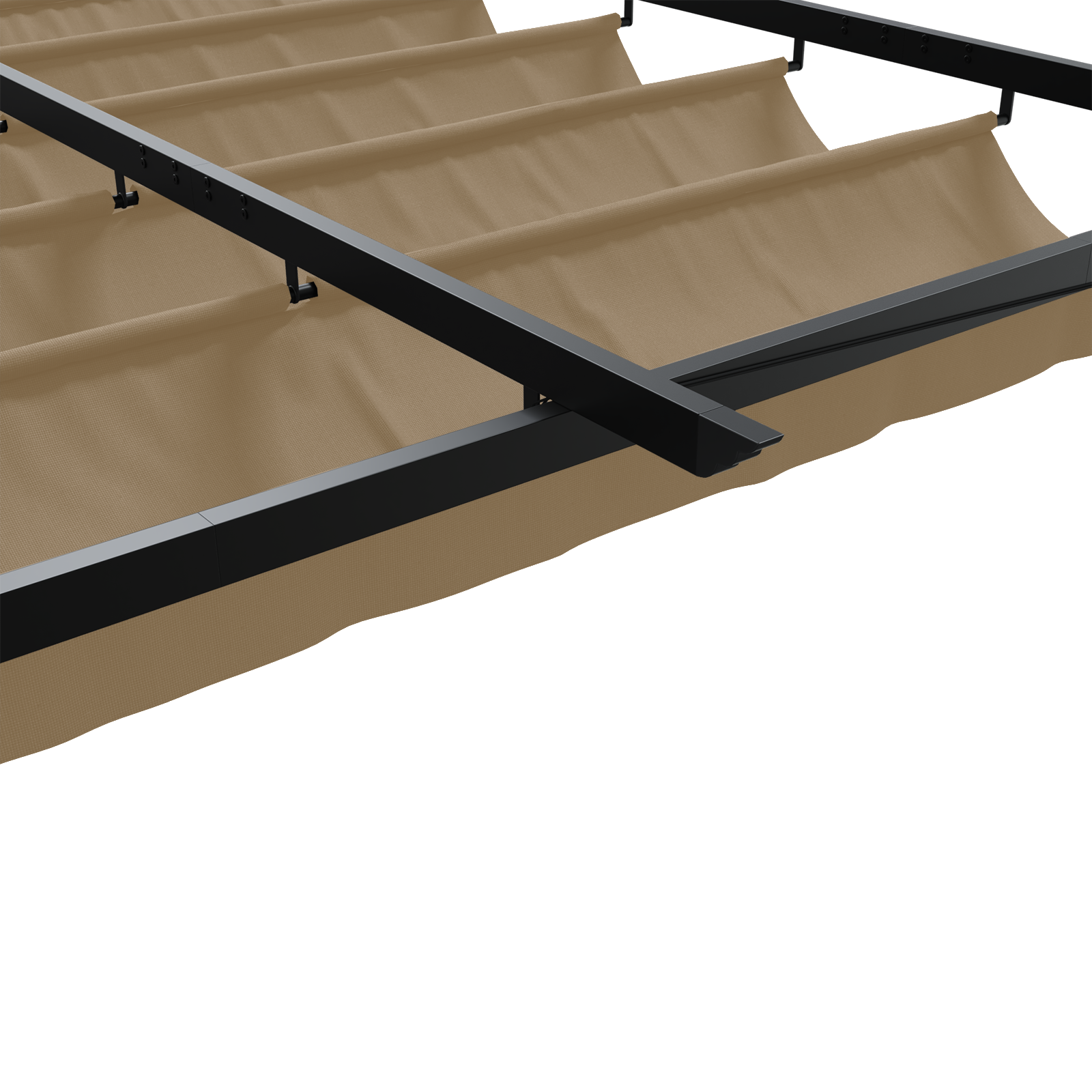 Veggmontert Paviljong Gråbrun 3 x 4 m Stål