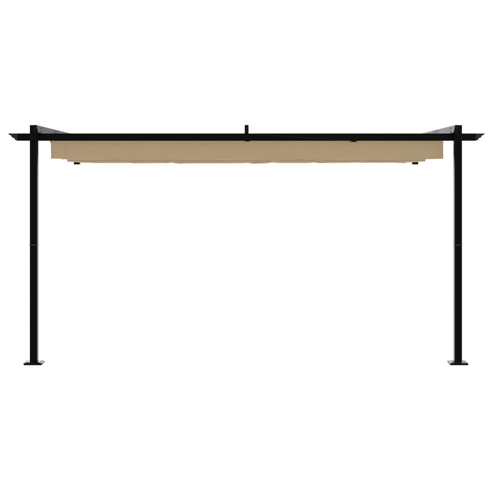 Veggmontert Paviljong Gråbrun 3 x 4 m Stål