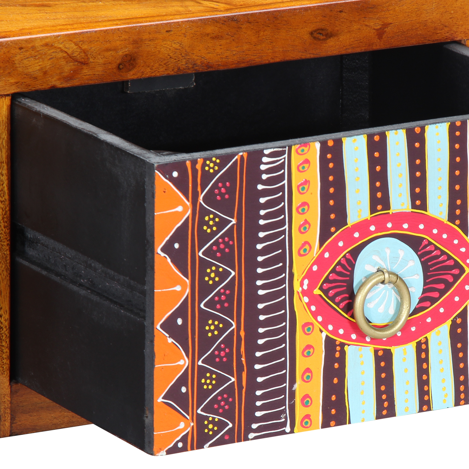 Nattbord Brun, flerfarget 35 x 30 x 22 cm Massivt akasietre