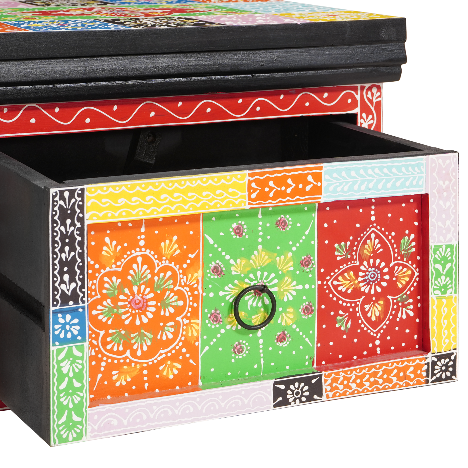 Nattbordskap 2 stk 40x30x28 cm Solid Tre Mango & Lagd Tre