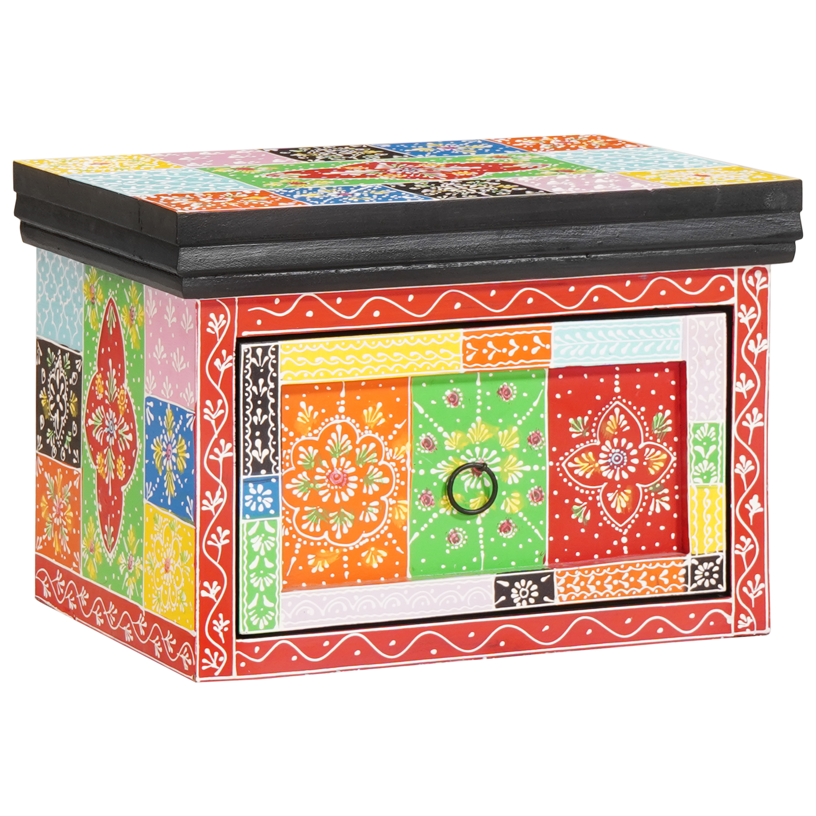 Nattbordskap 2 stk 40x30x28 cm Solid Tre Mango & Lagd Tre